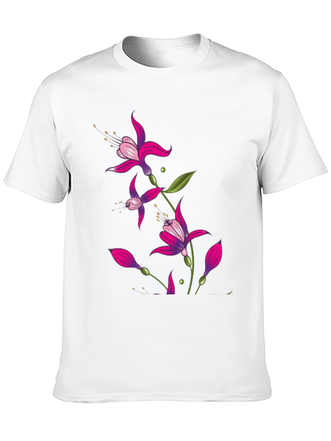 Floral Print Black T-Shirt
