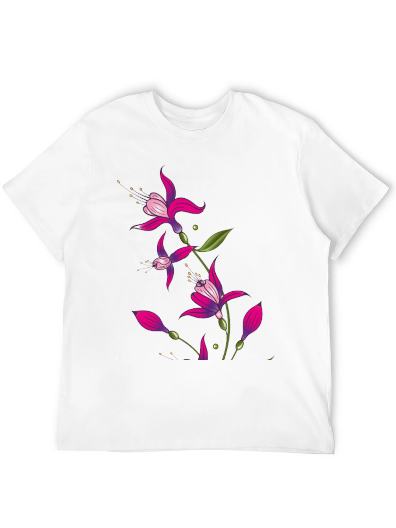 Floral Print Black T-Shirt