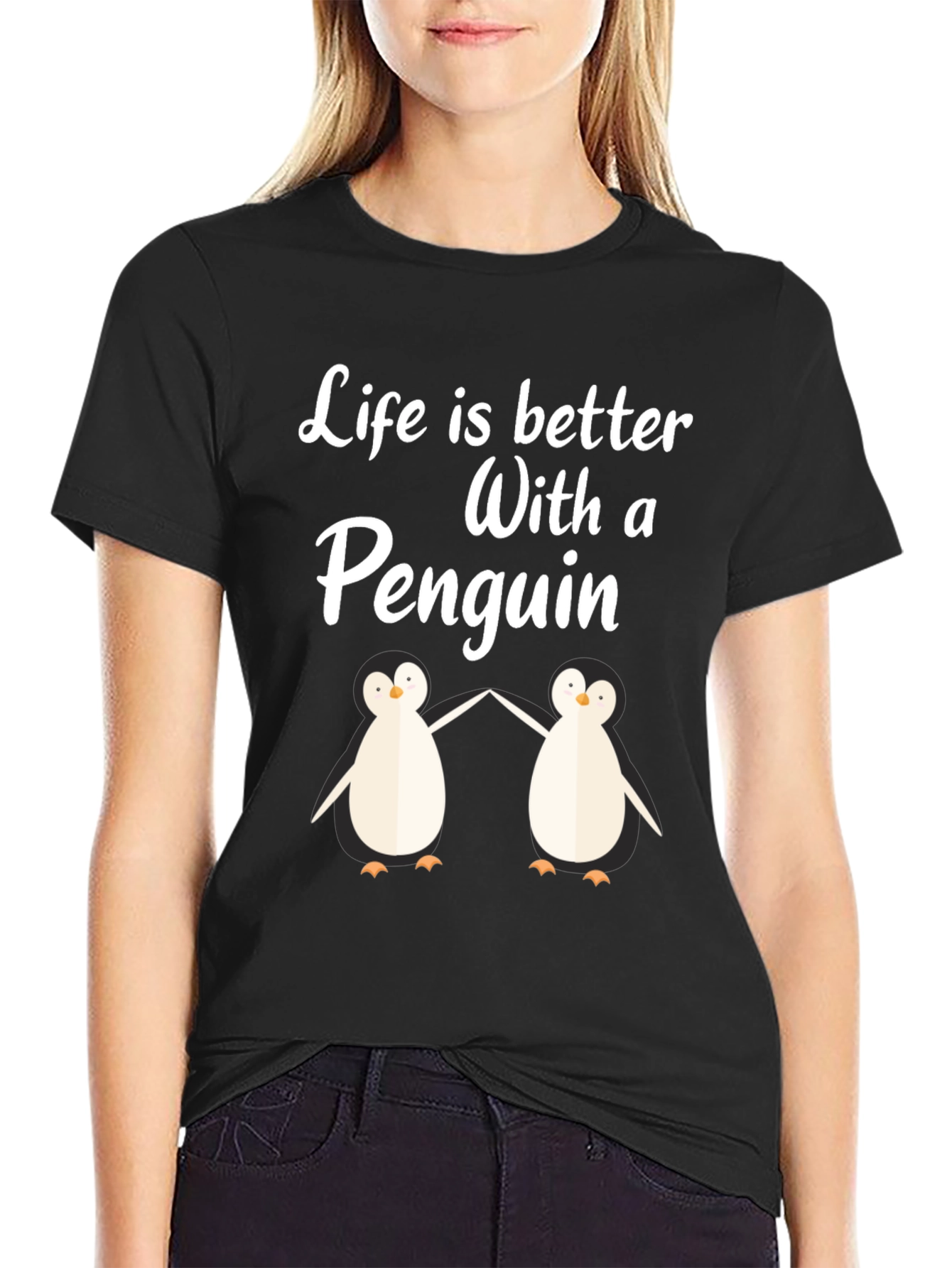 Life is Better With a Penguin Graphic T-Shirt