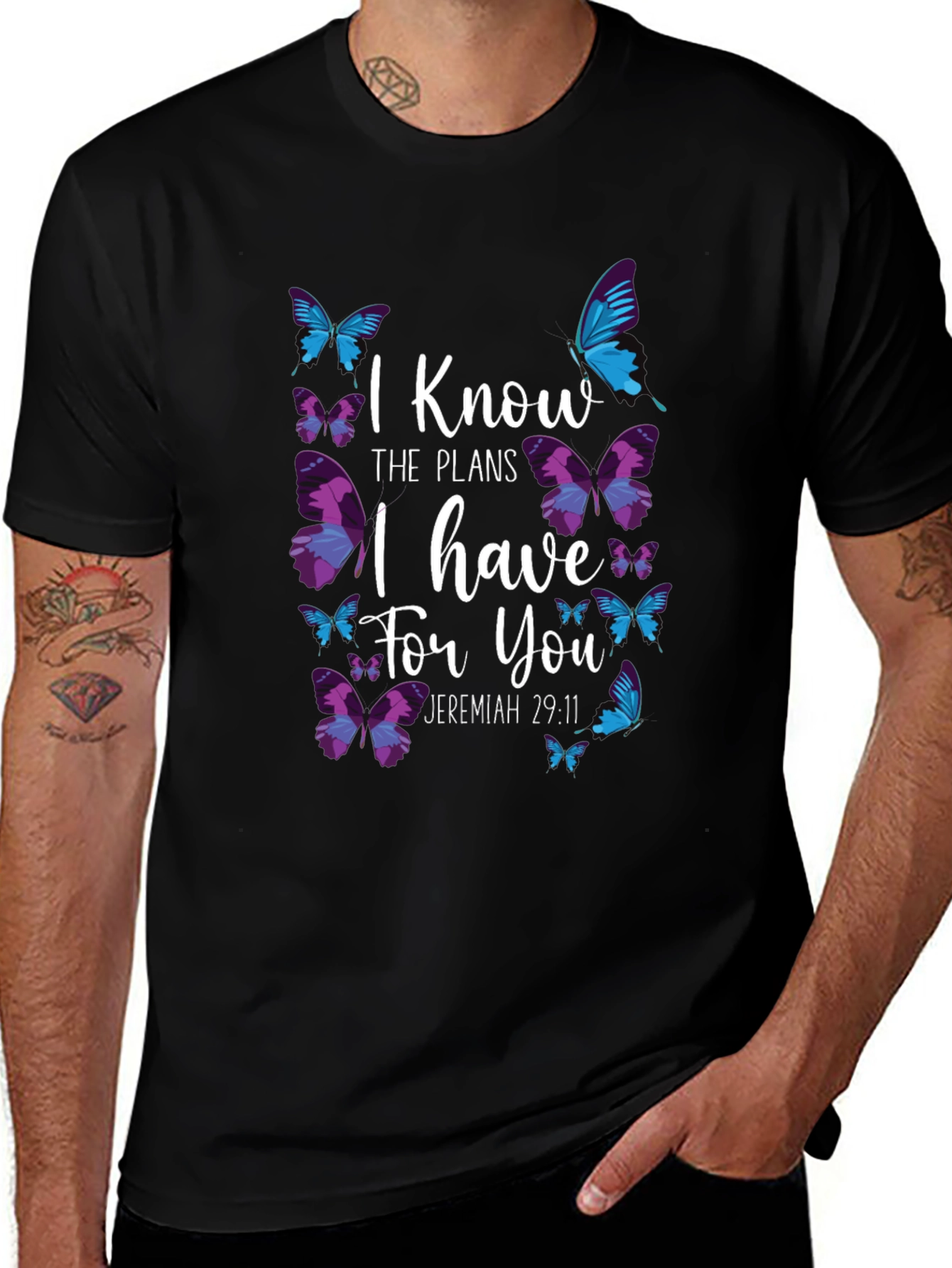Butterfly Jeremiah 29:11 T-Shirt