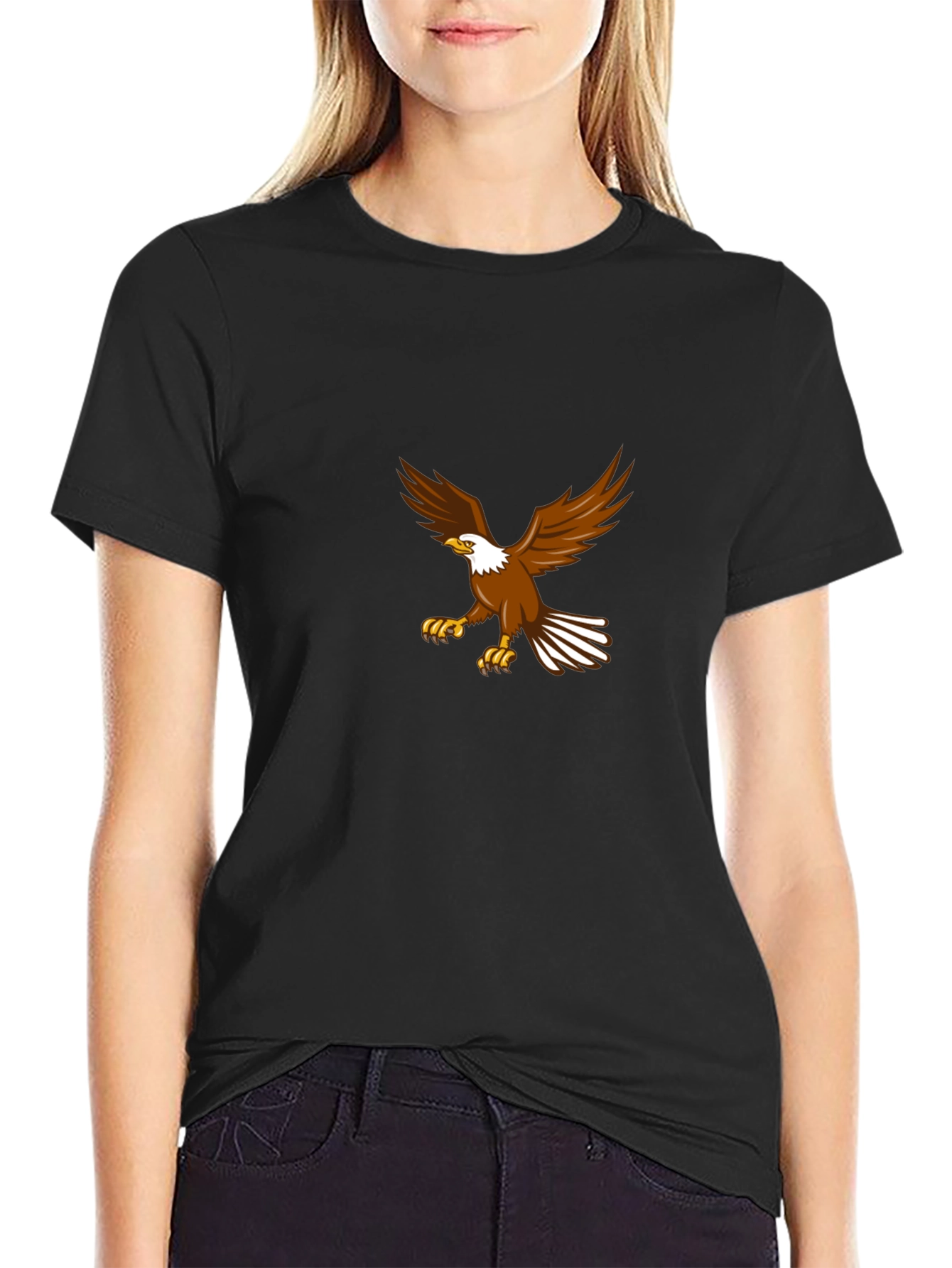 Eagle Graphic Black T-Shirt - Mens Casual Tee