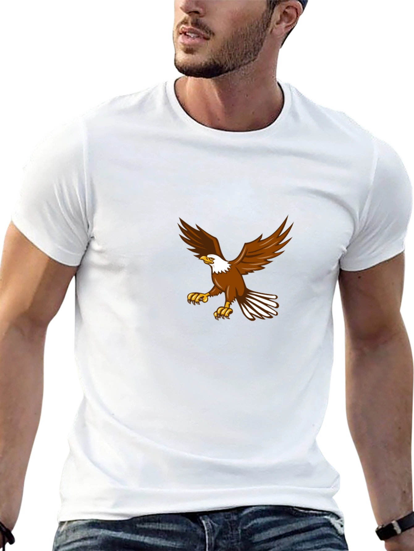 Eagle Graphic Black T-Shirt - Mens Casual Tee