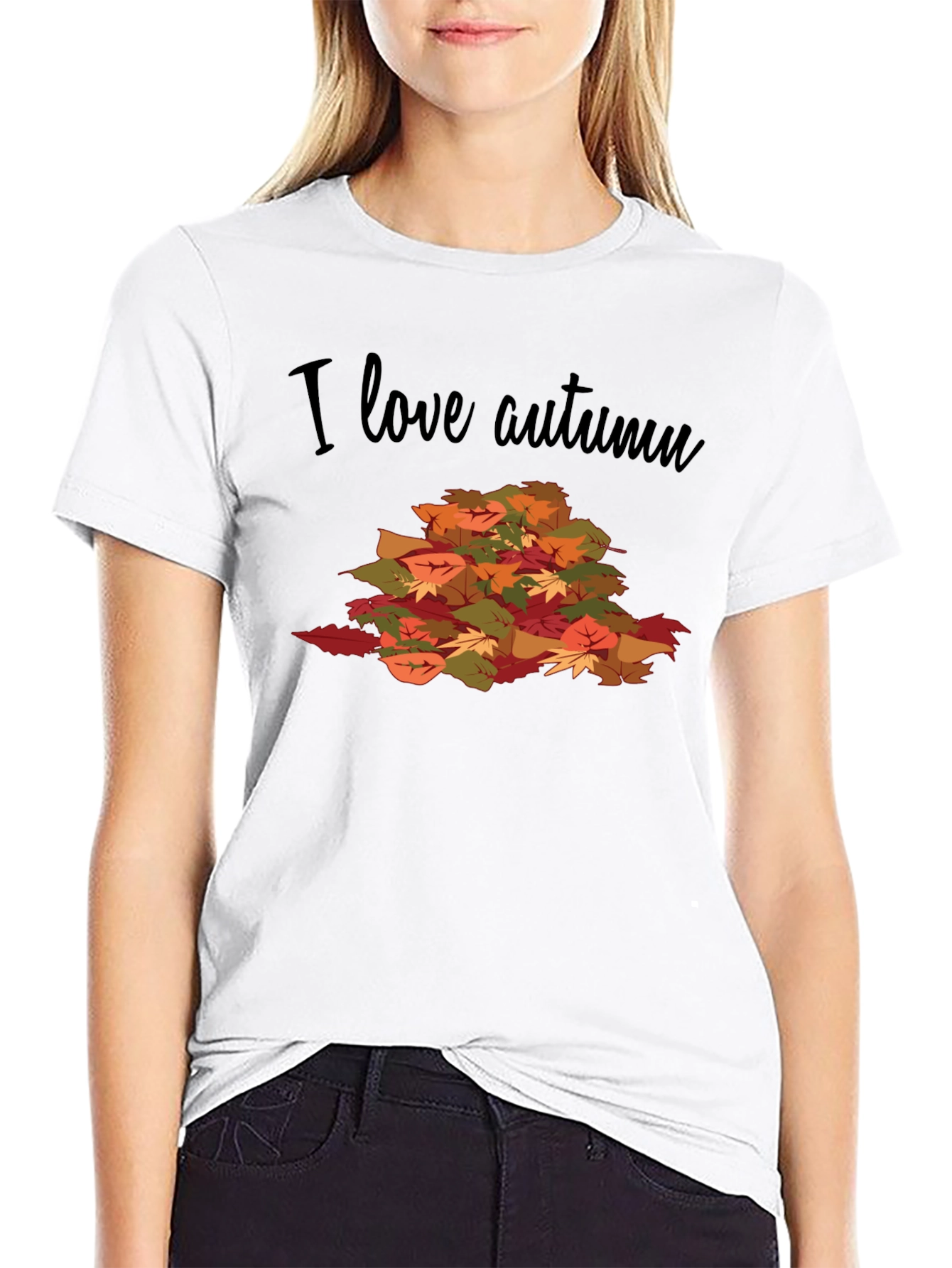 Autumn Leaves Graphic T-Shirt - I Love Autumn