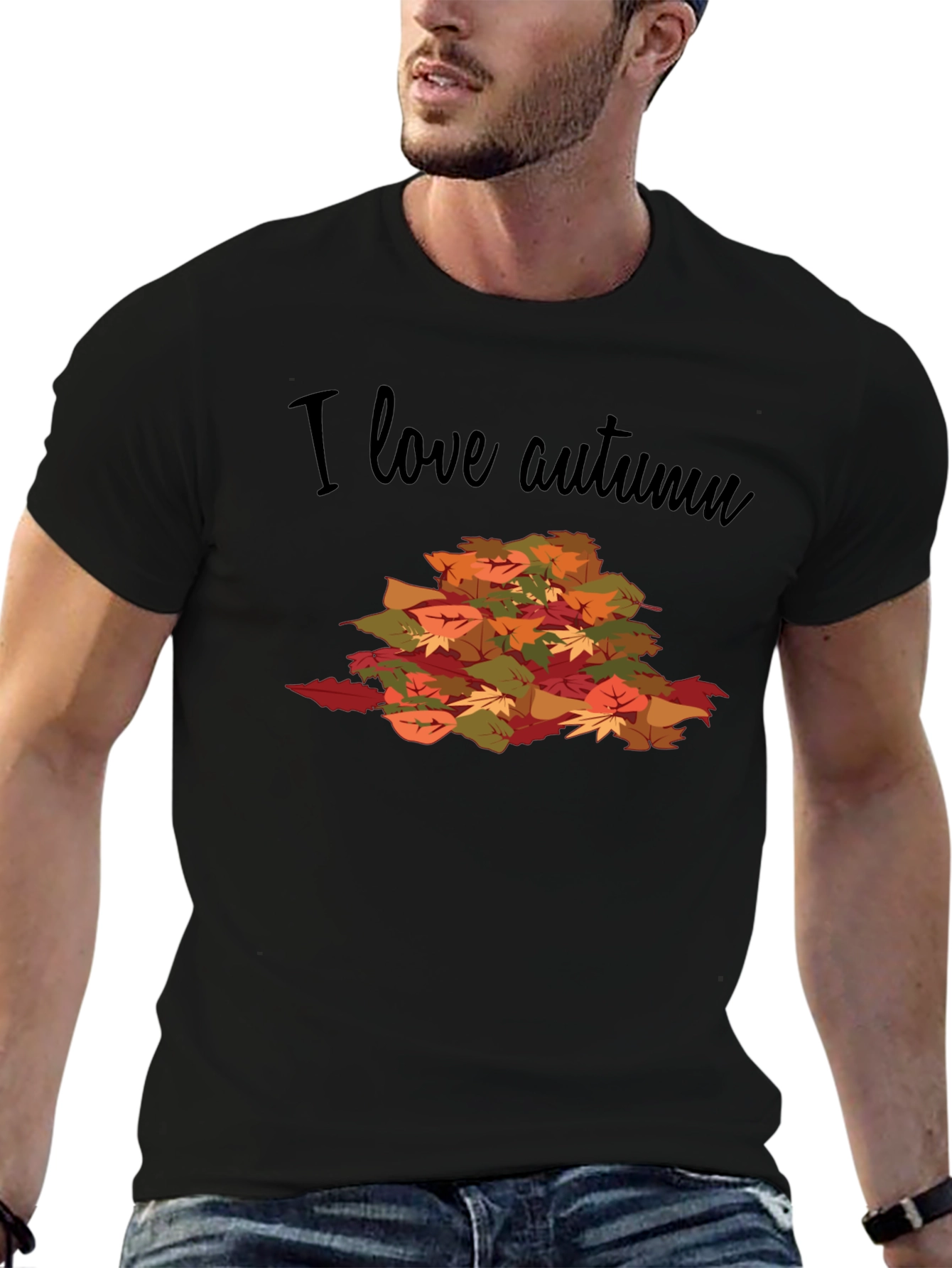 Autumn Leaves Graphic T-Shirt - I Love Autumn