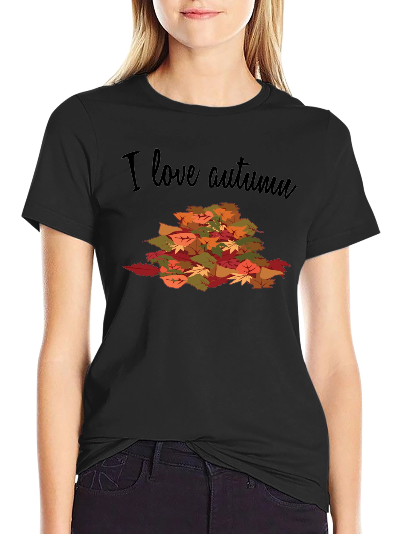 Autumn Leaves Graphic T-Shirt - I Love Autumn