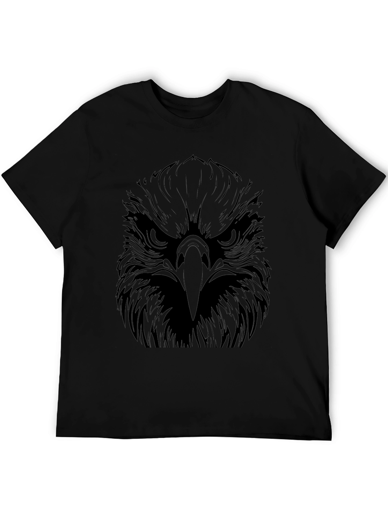 Mens Black Eagle Graphic T-Shirt