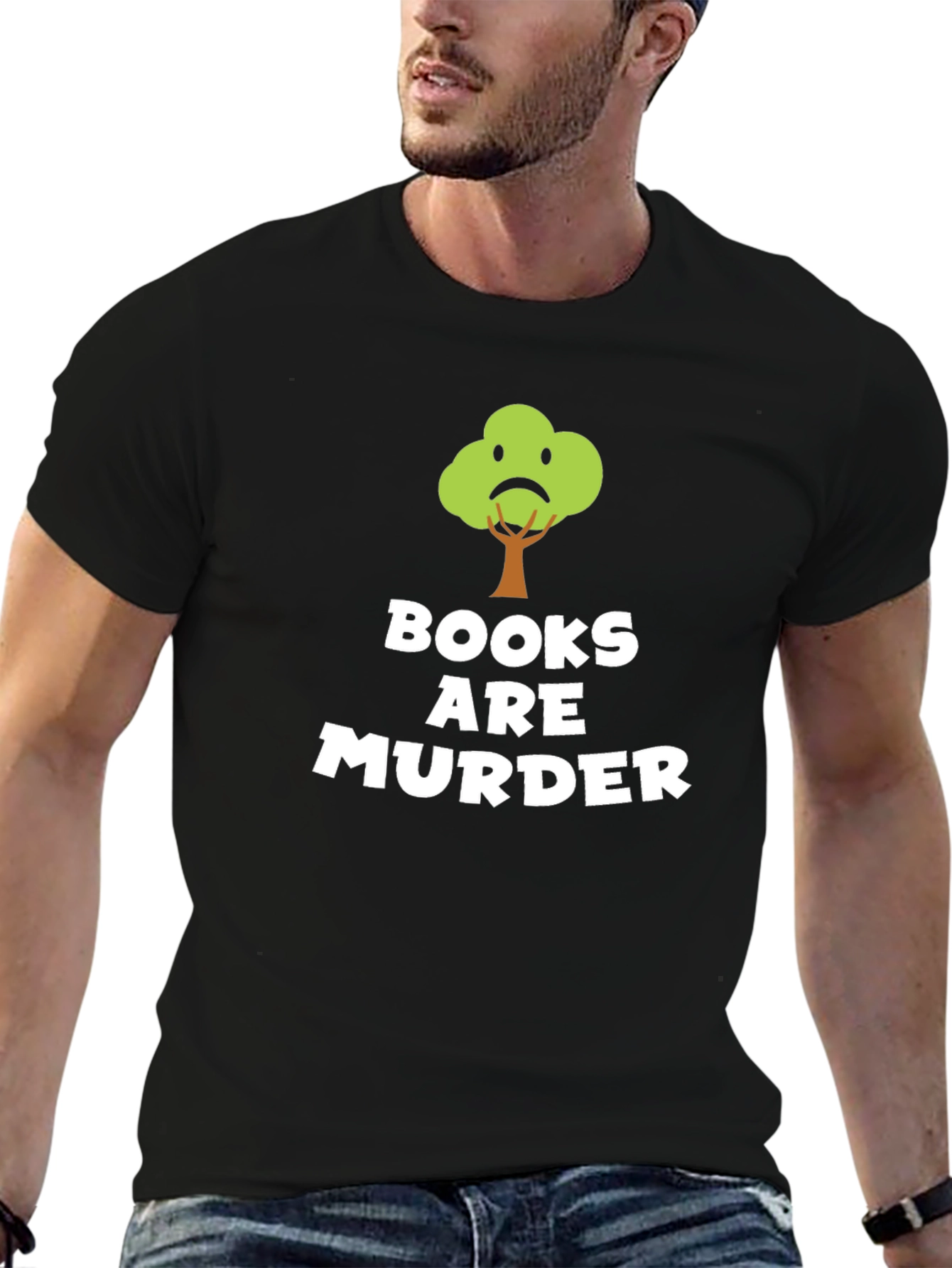 Books Are Murder Funny Tree T-Shirt