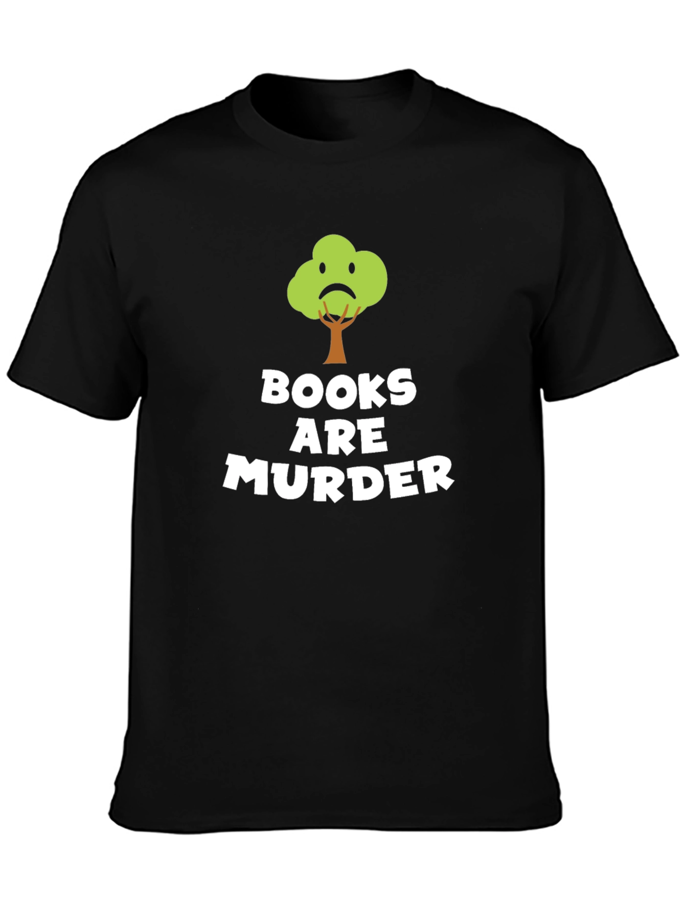 Books Are Murder Funny Tree T-Shirt