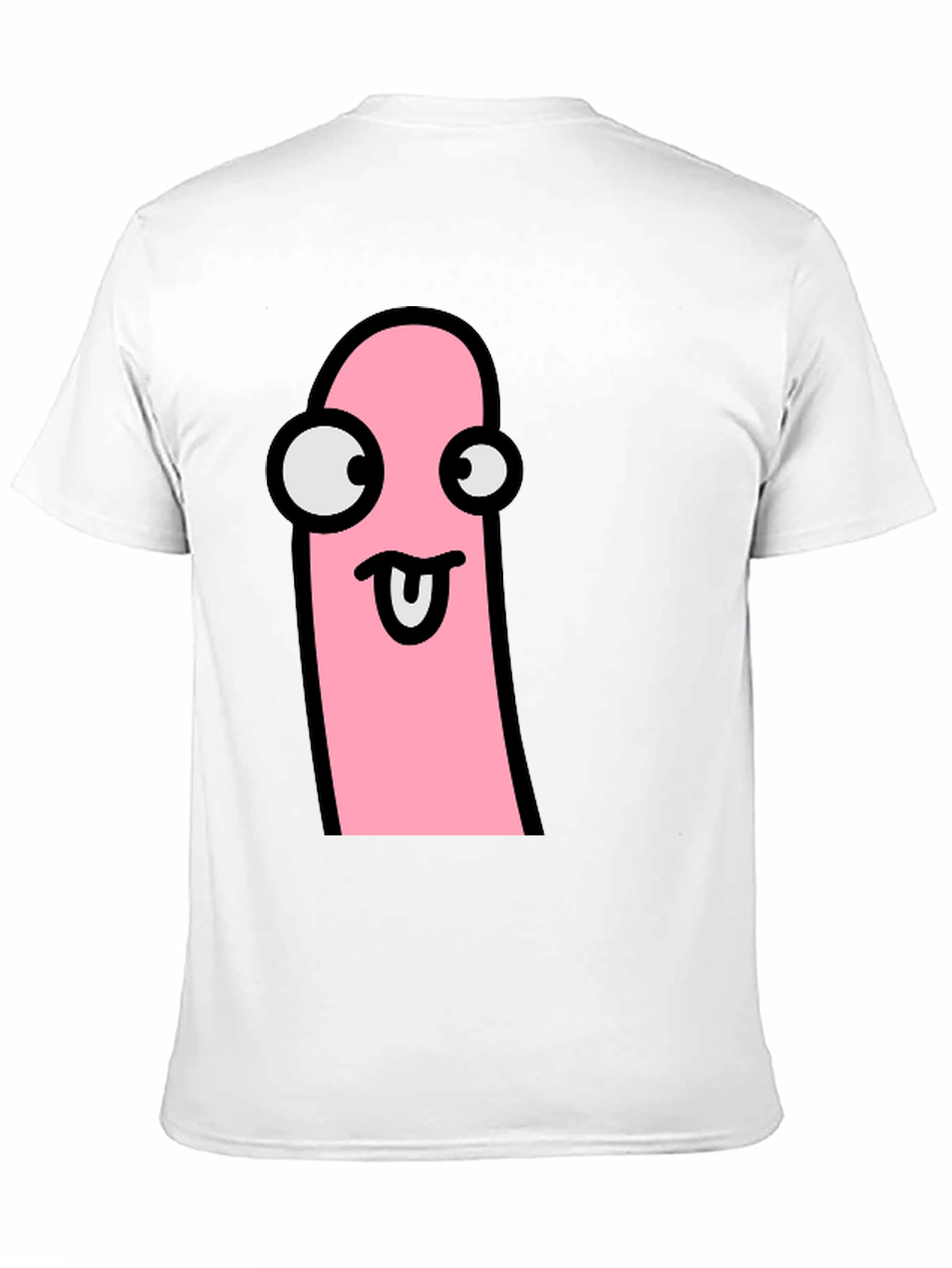 Funky Tongue Out Face Black T-Shirt