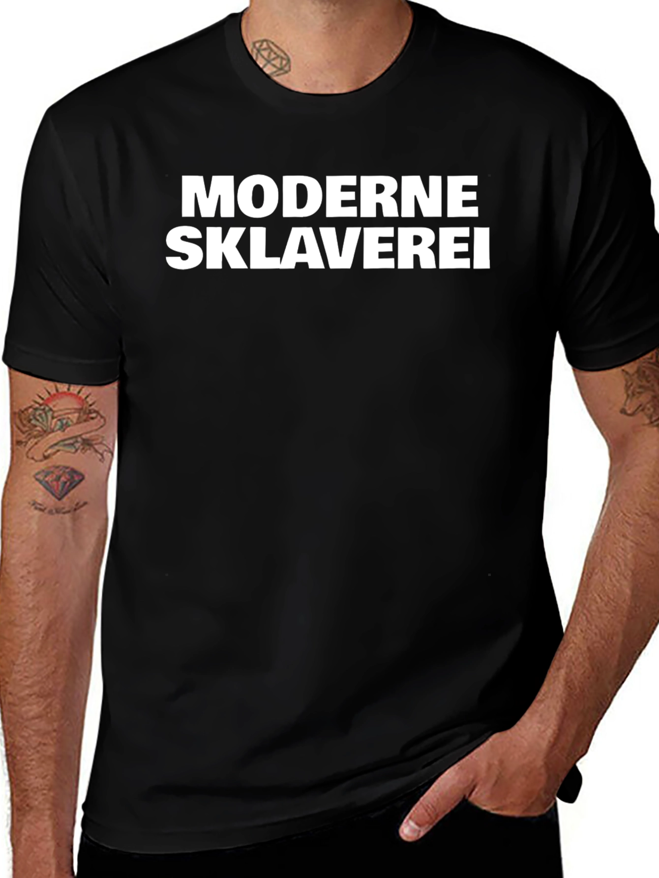 Modern Slavery Graphic Tee - Bold Statement Shirt