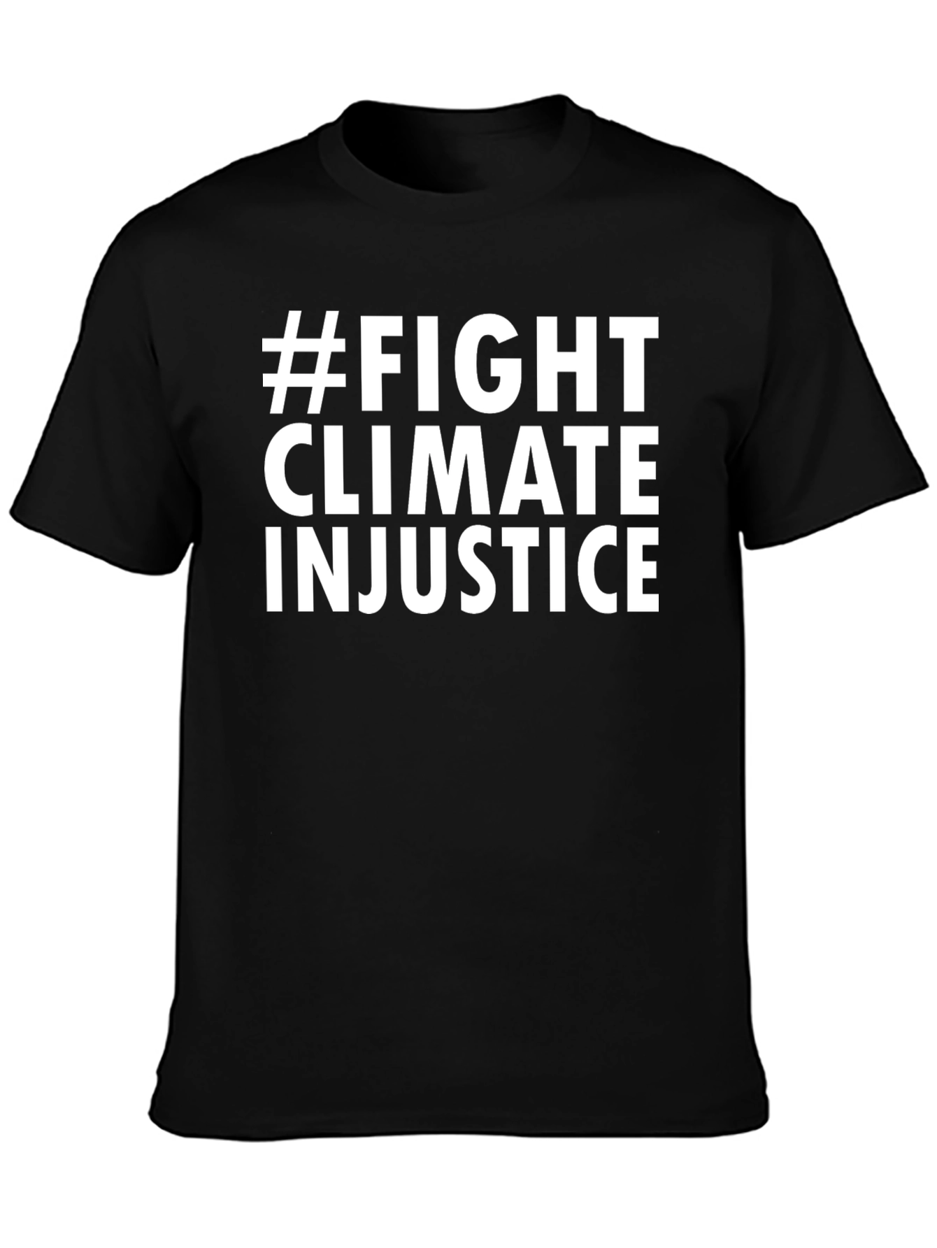 #Fight Climate Injustice Black Graphic T-Shirt