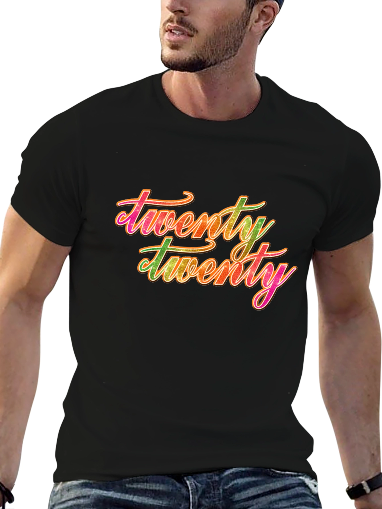 Twenty Twenty Graphic Tee - Black Casual T-Shirt
