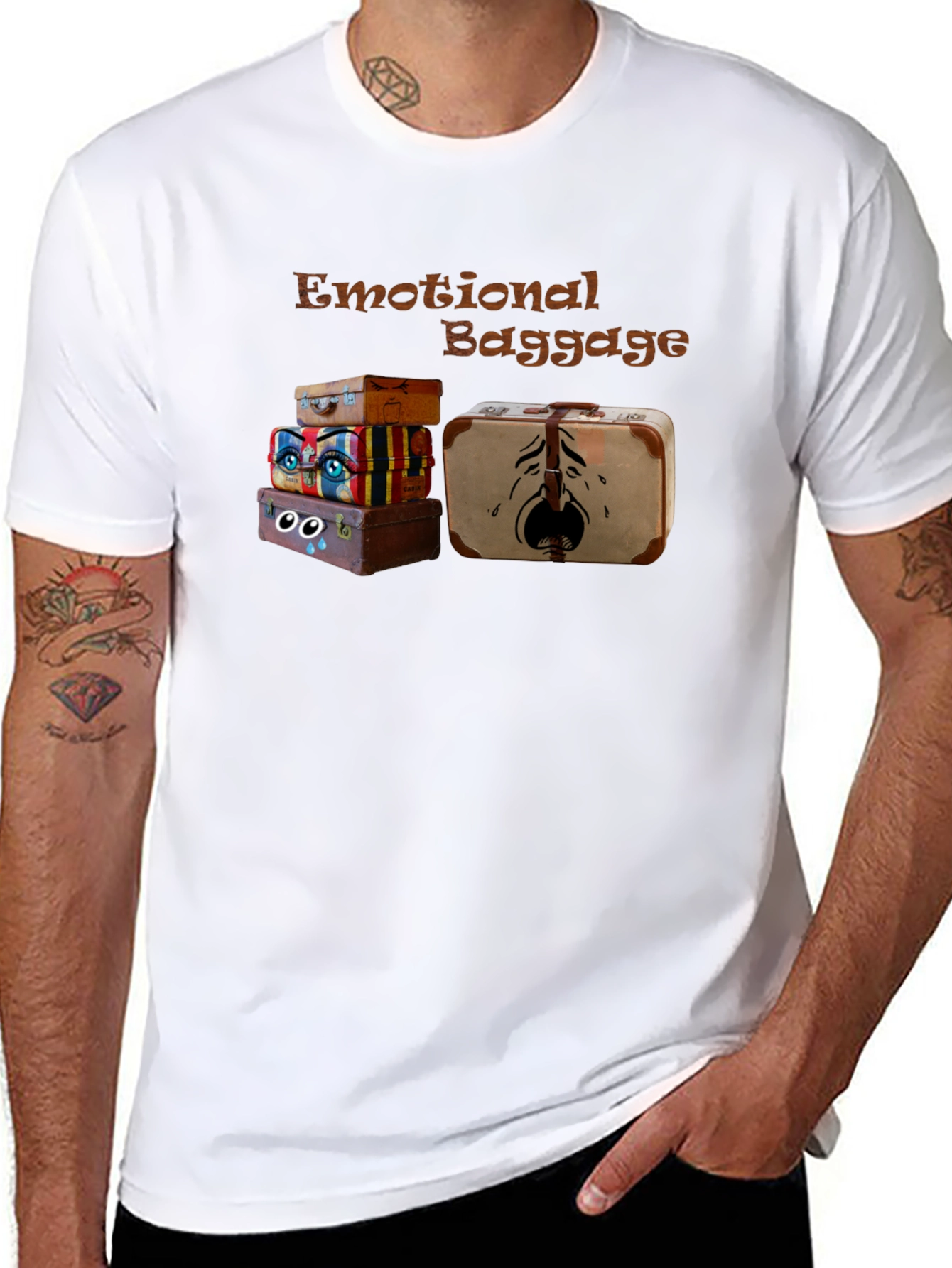 Emotional Baggage Graphic Tee - Unique Design