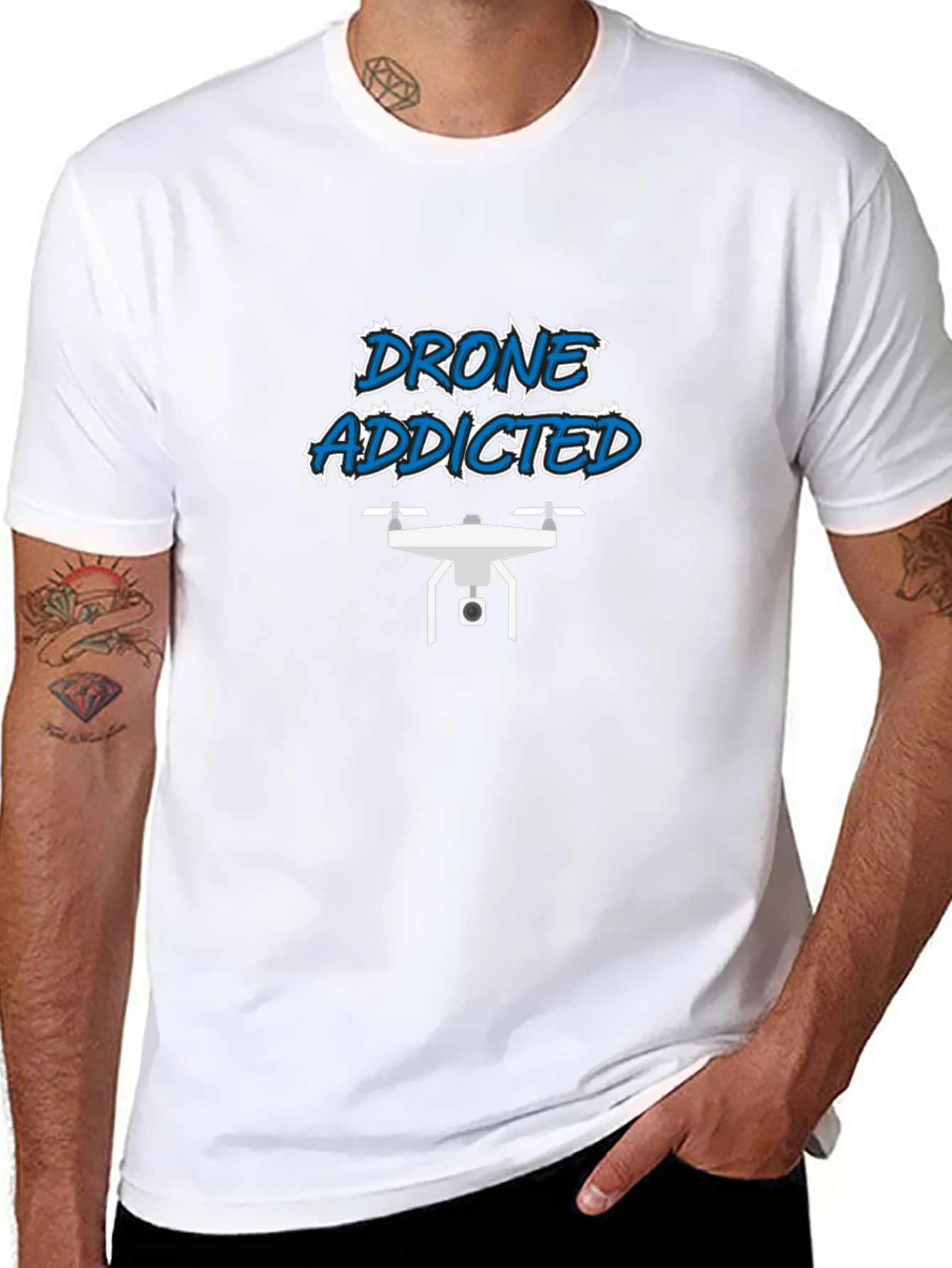 Drone Addicted Black T-Shirt