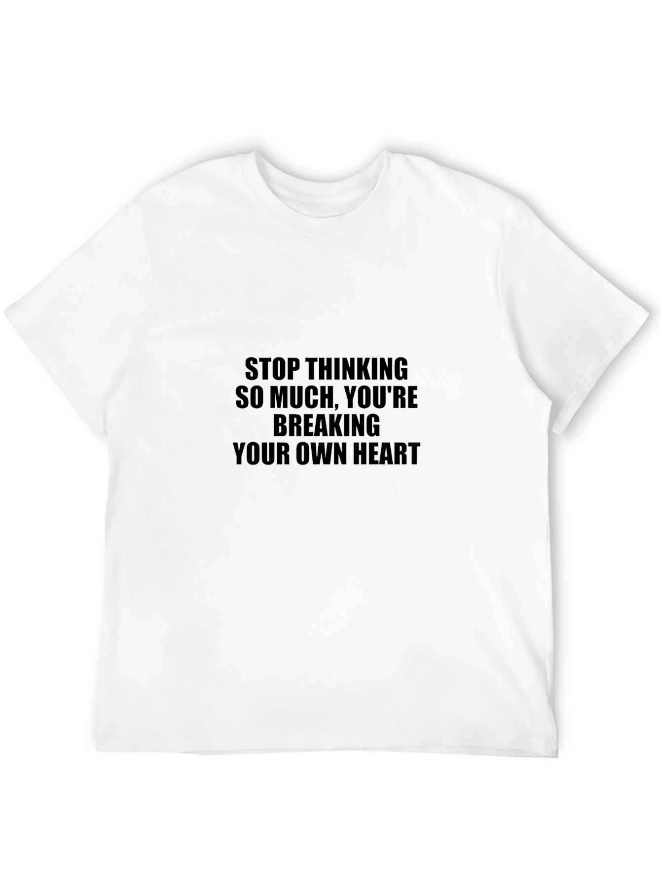 Contemplative Black Tee - Stop Thinking So Much