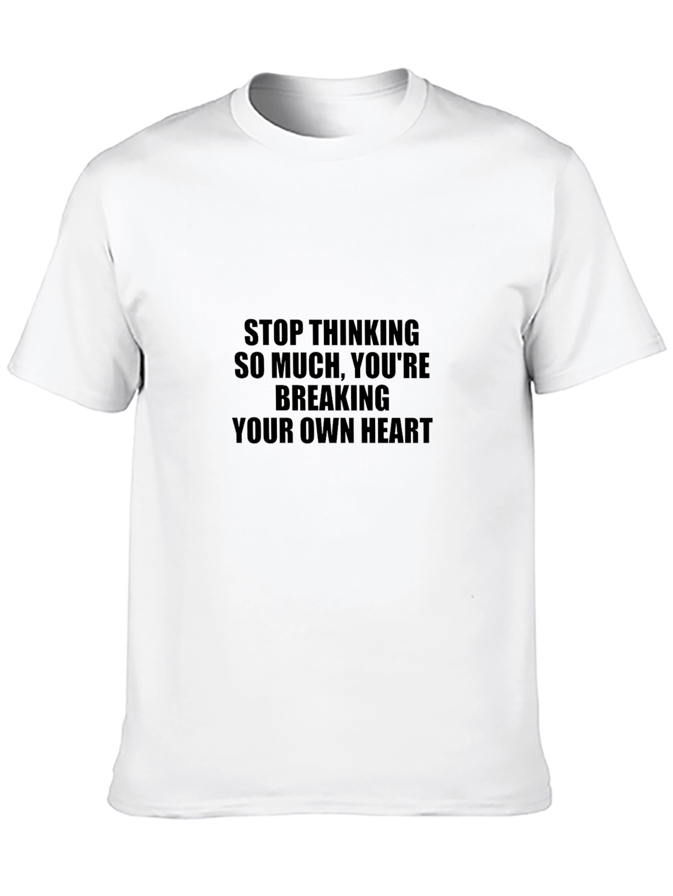 Contemplative Black Tee - Stop Thinking So Much