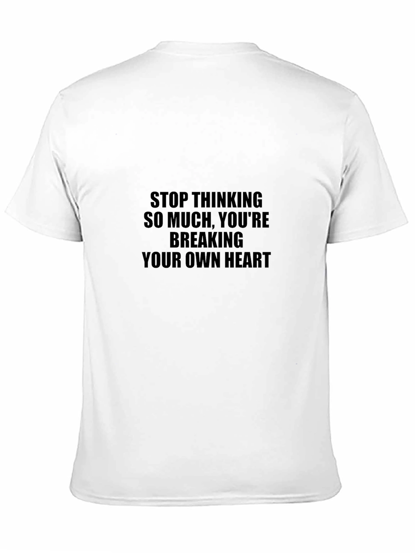 Contemplative Black Tee - Stop Thinking So Much