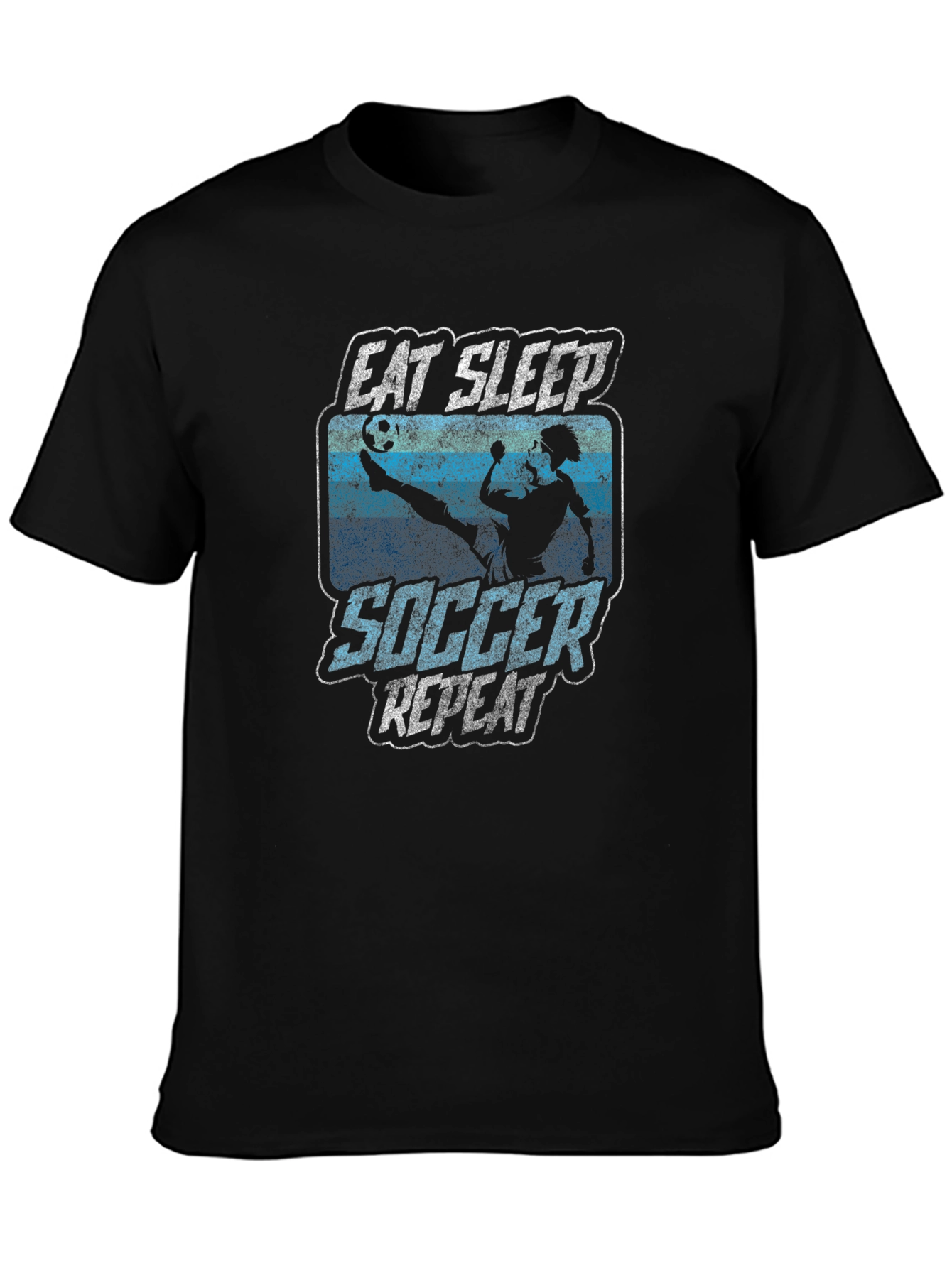 Eat Sleep Soccer Repeat Graphic Tee