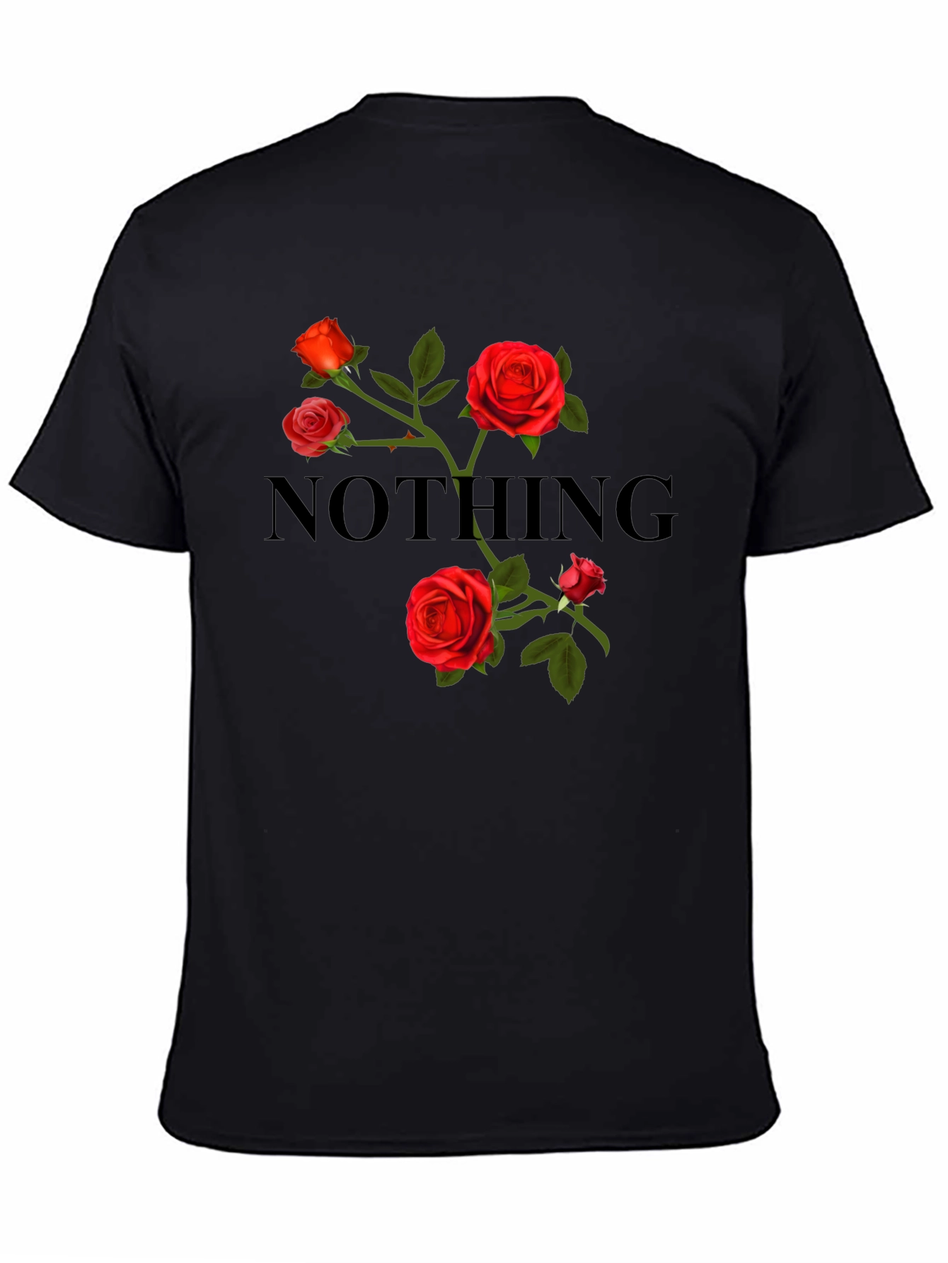 Nothing Roses Black T-Shirt
