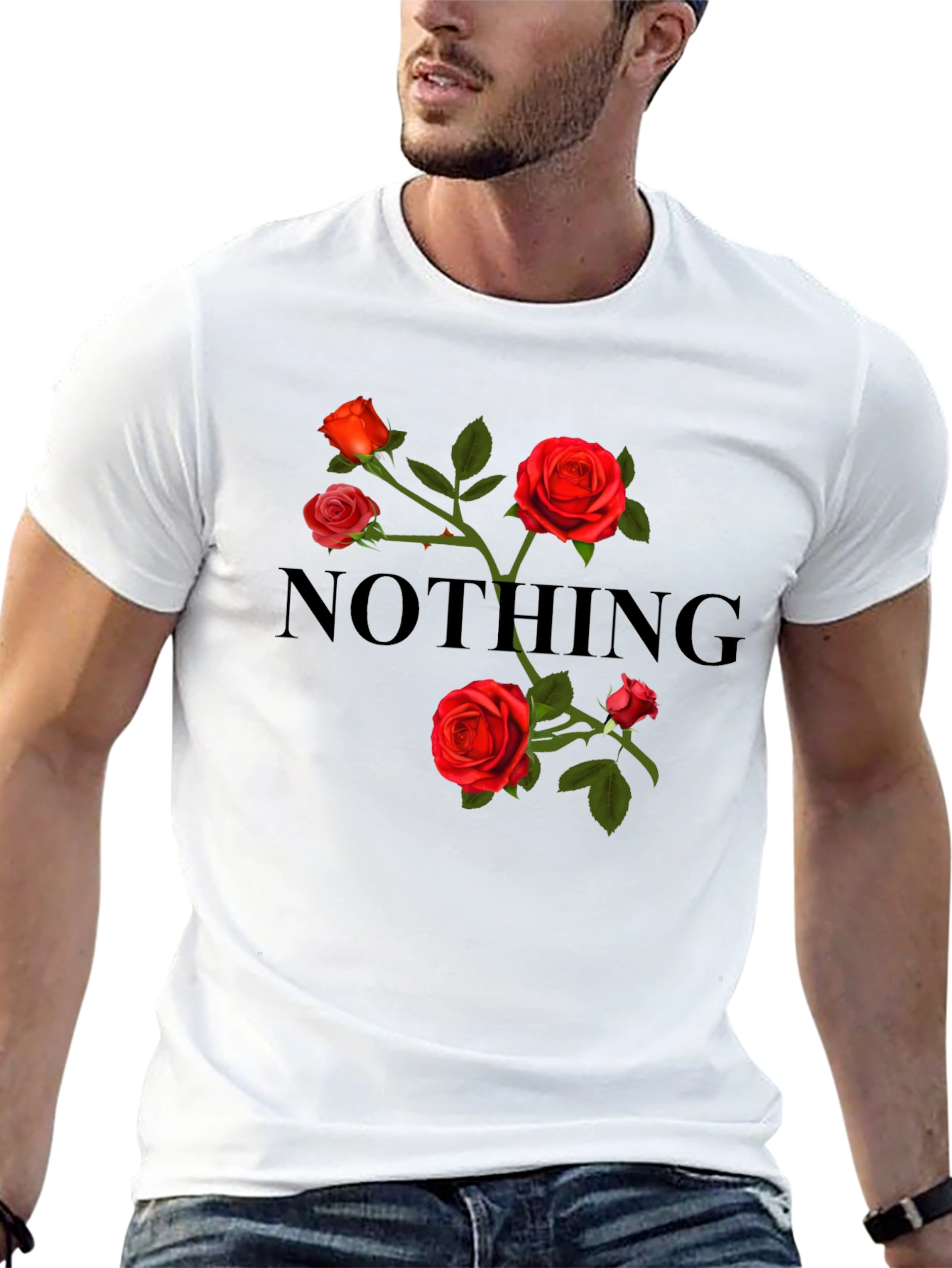 Nothing Roses Black T-Shirt