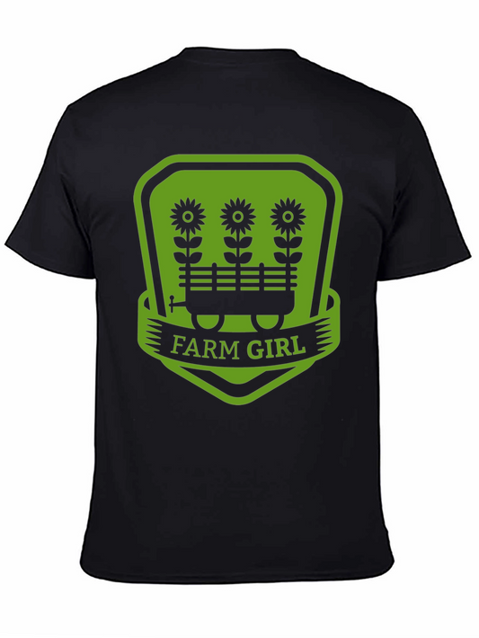 Farm Girl T-Shirt: Vintage Style Green Graphic