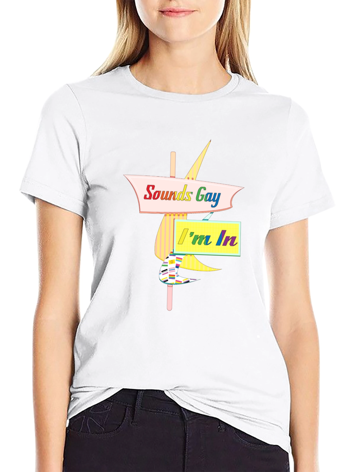 Sounds Gay Im In Black T-Shirt