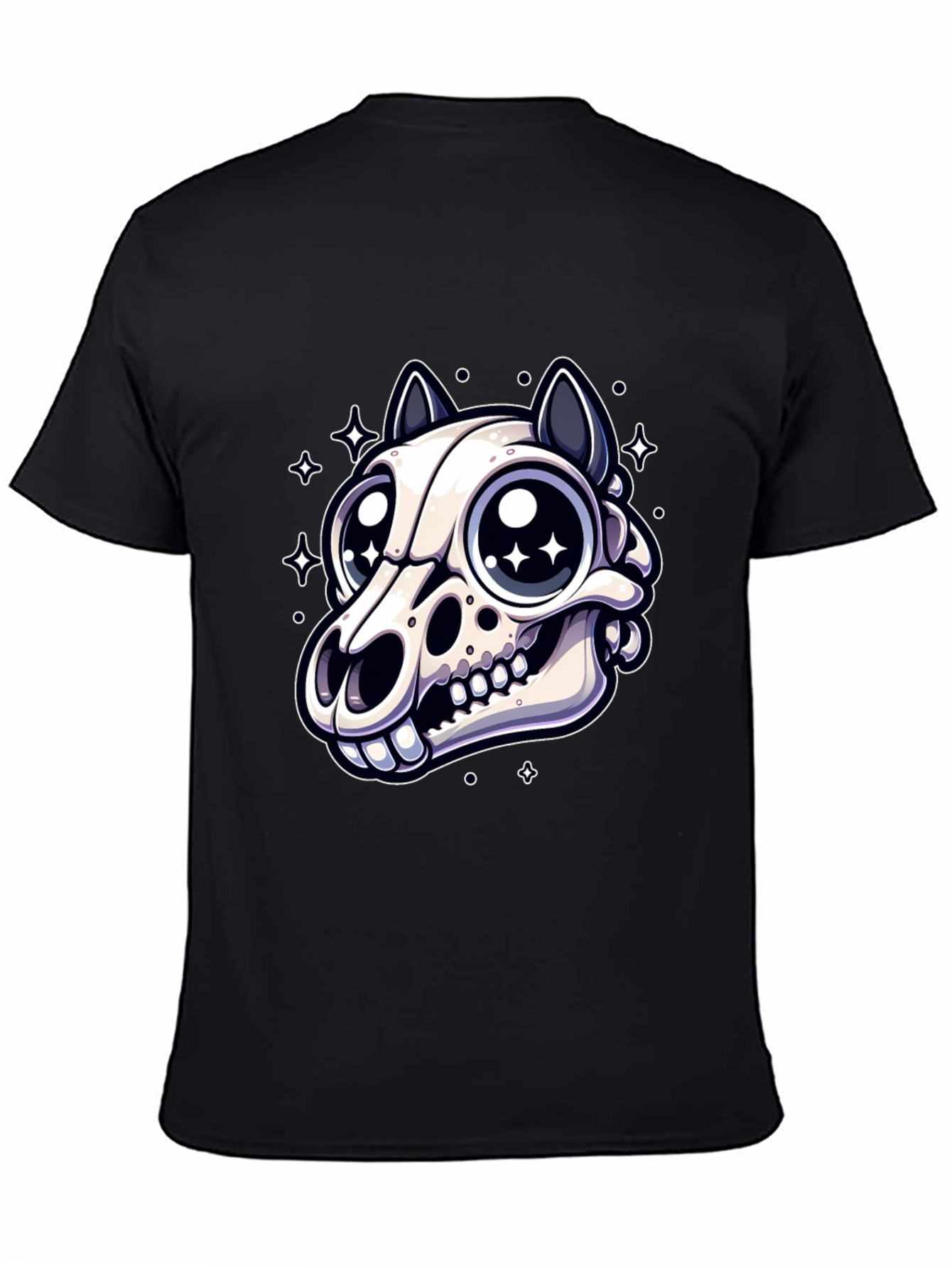 Skull Cat Graphic Tee - Cute & Edgy Style