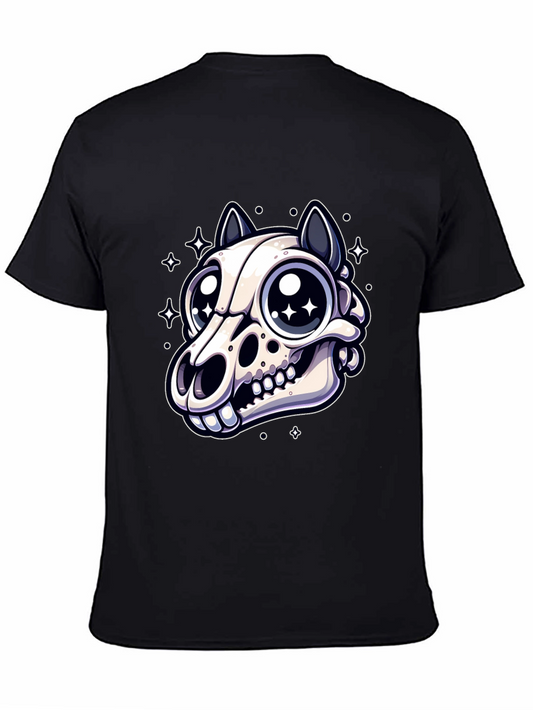 Skull Cat Graphic Tee - Cute & Edgy Style