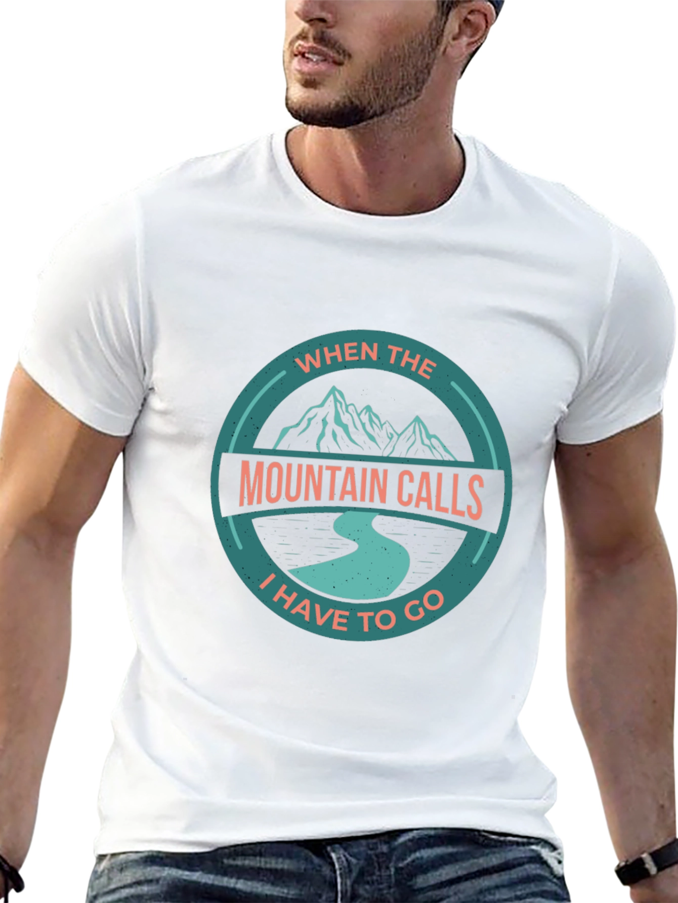 Mountain Calls Black Graphic T-Shirt