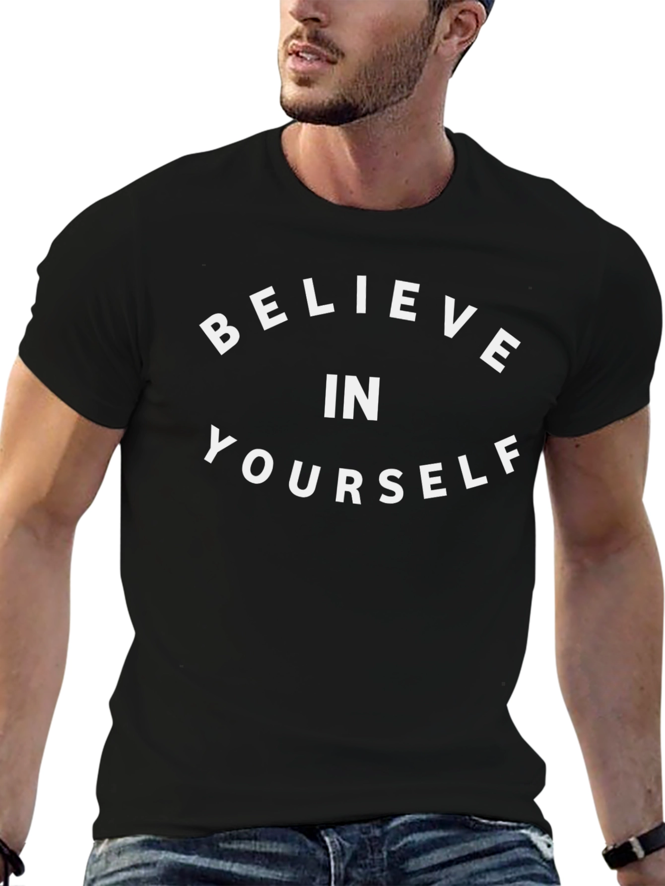 Believe In Yourself Graphic Tee - Black