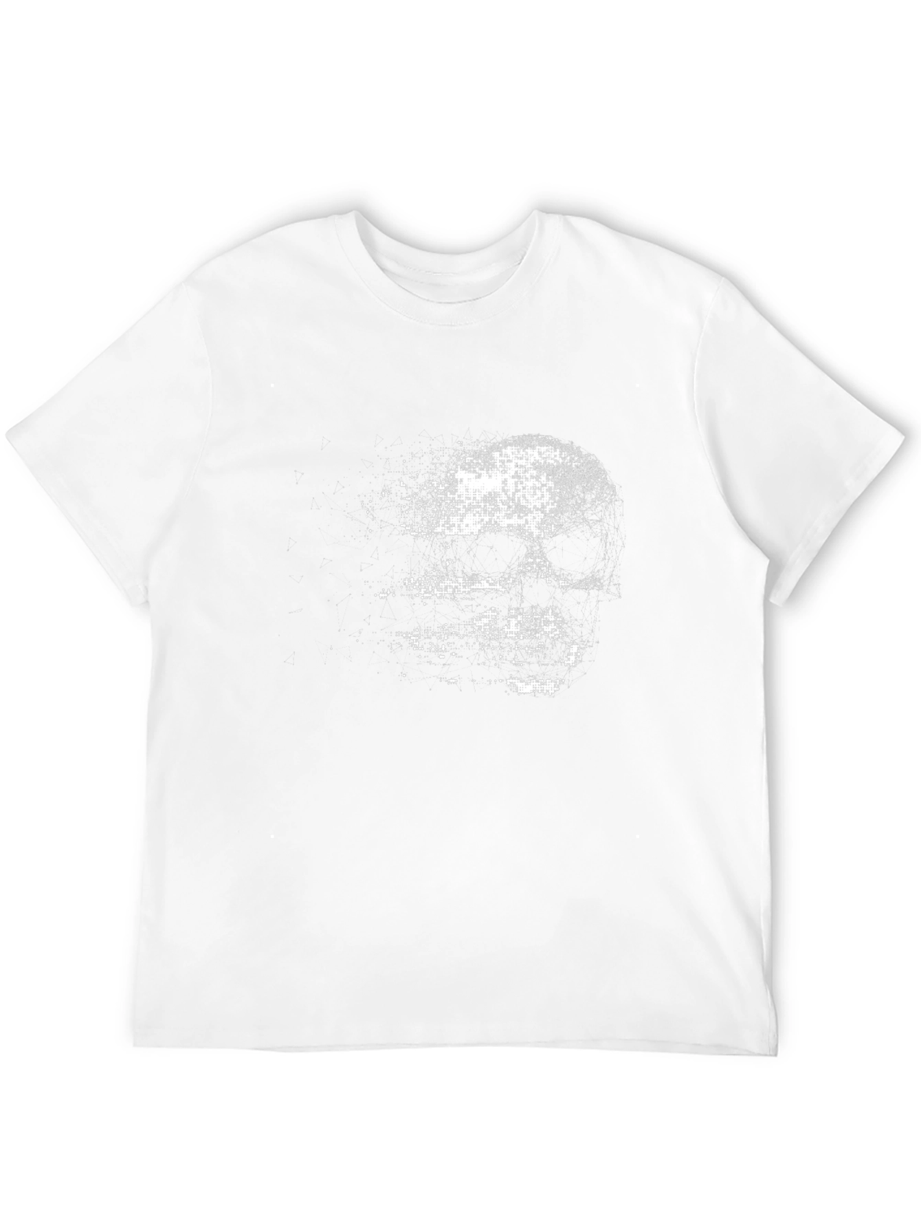 Pixelated Skull Graphic Black T-Shirt