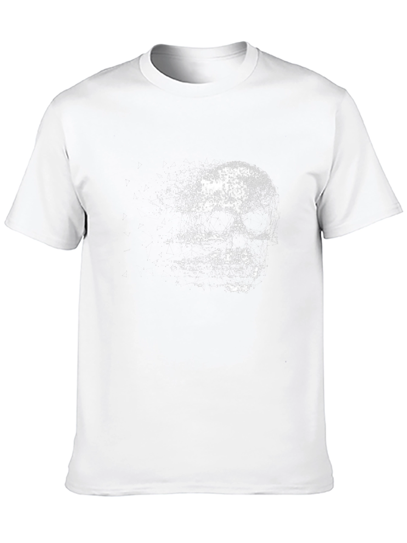 Pixelated Skull Graphic Black T-Shirt