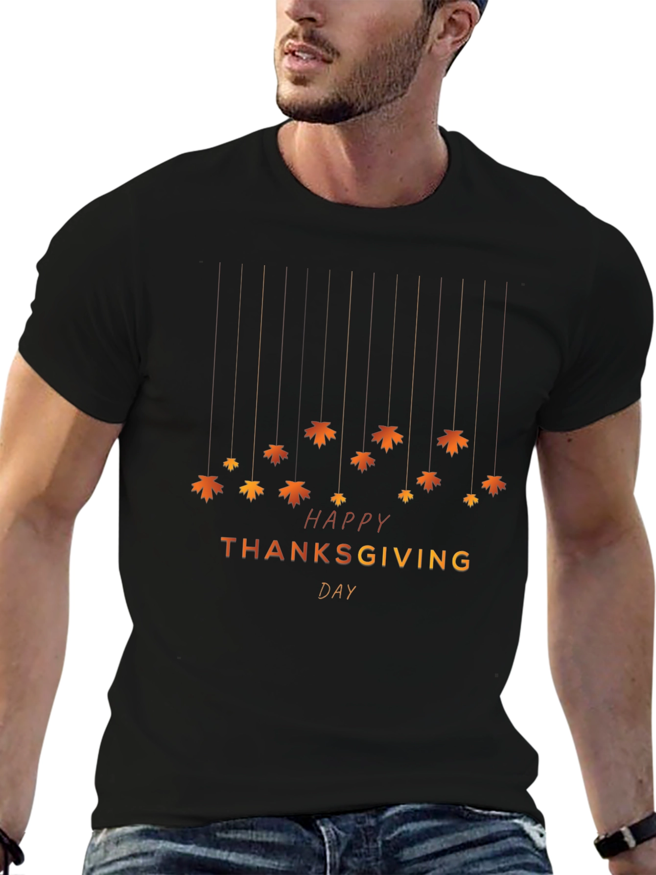 Thanksgiving Maple Leaf Graphic T-Shirt