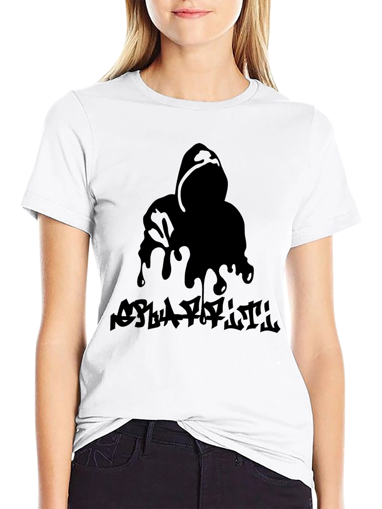Hooded Graphic Print Tee