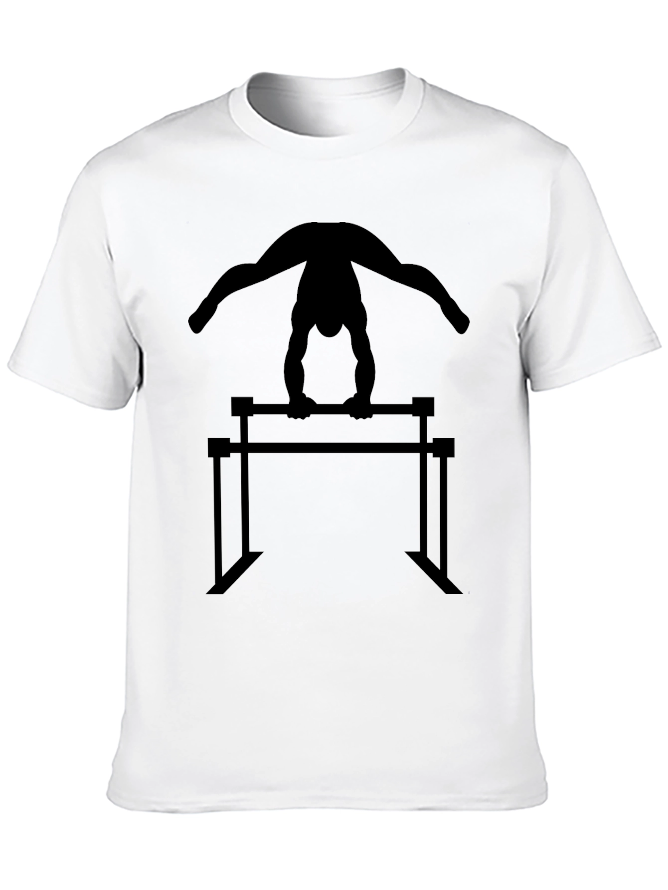 Gymnastics Silhouette T-Shirt - Parallel Bars Design