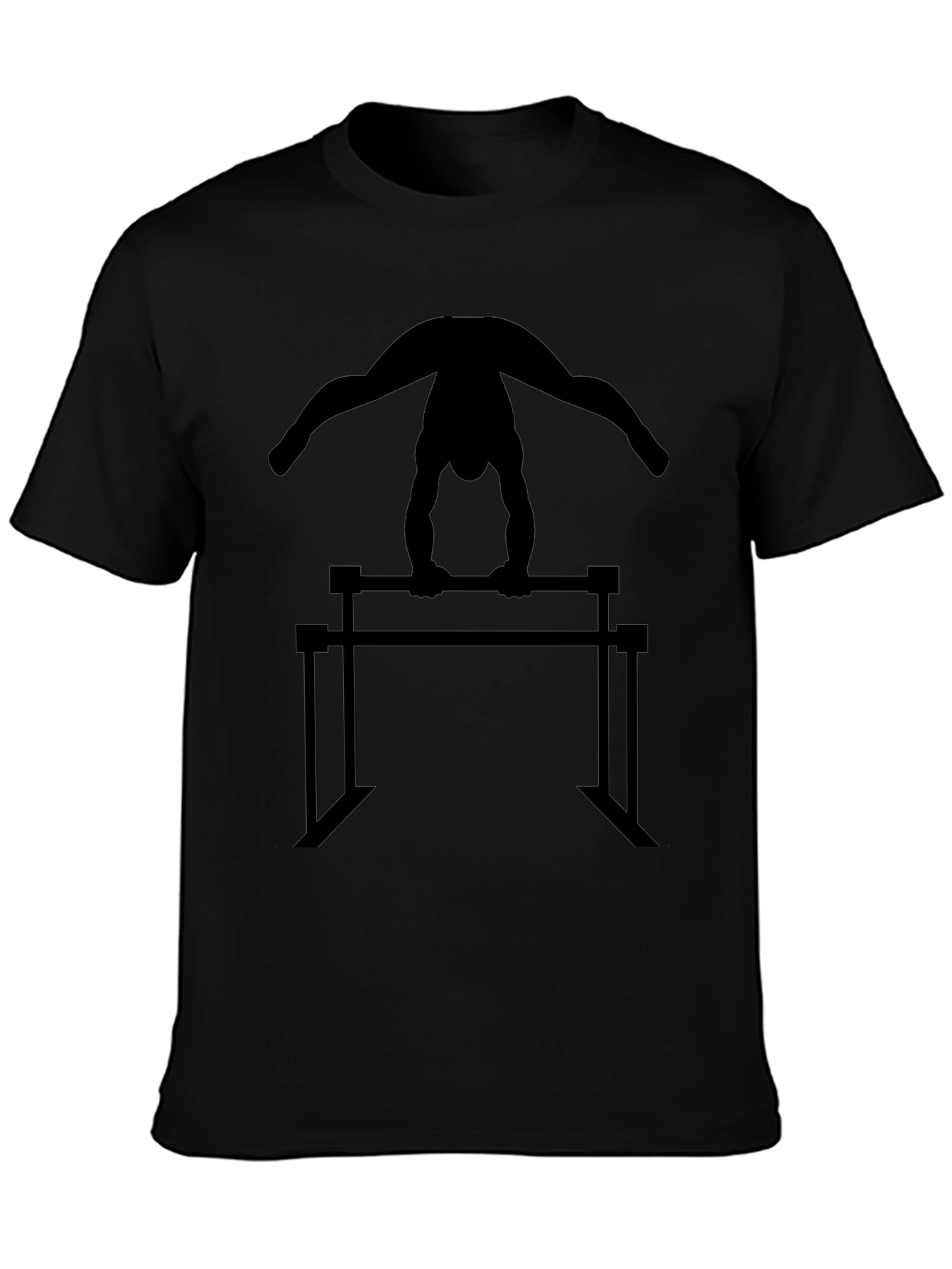 Gymnastics Silhouette T-Shirt - Parallel Bars Design