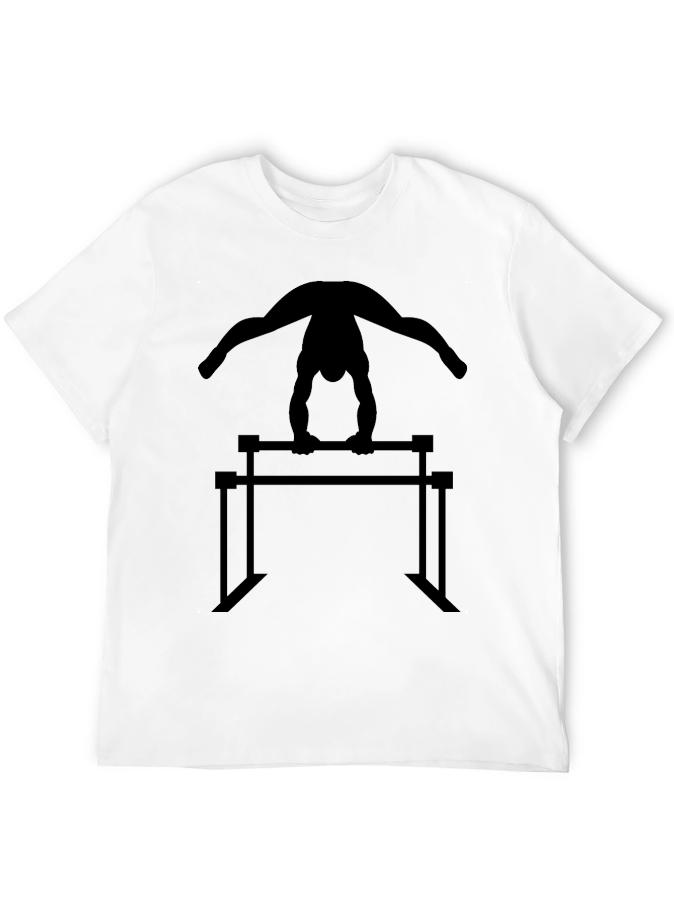 Gymnastics Silhouette T-Shirt - Parallel Bars Design