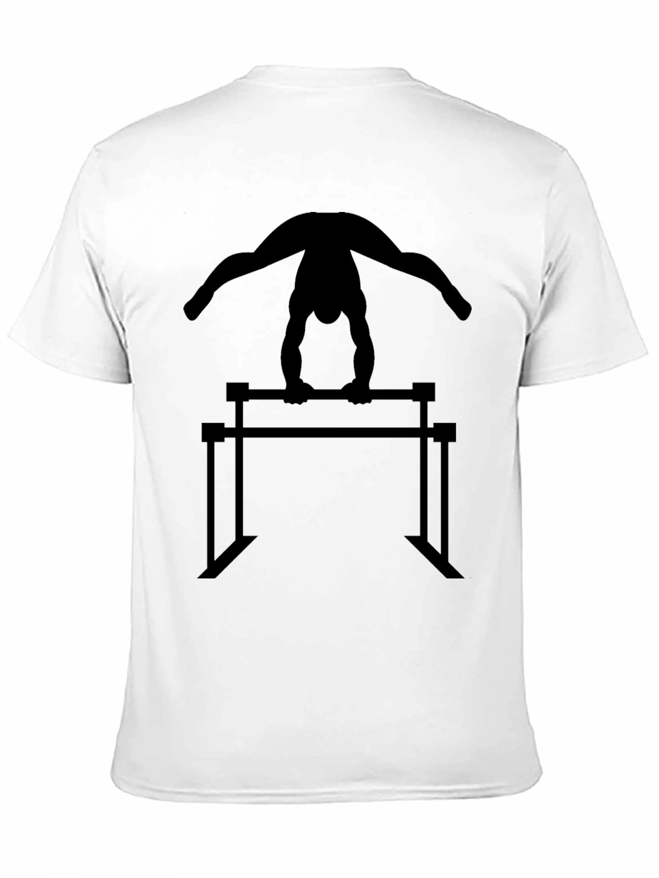 Gymnastics Silhouette T-Shirt - Parallel Bars Design