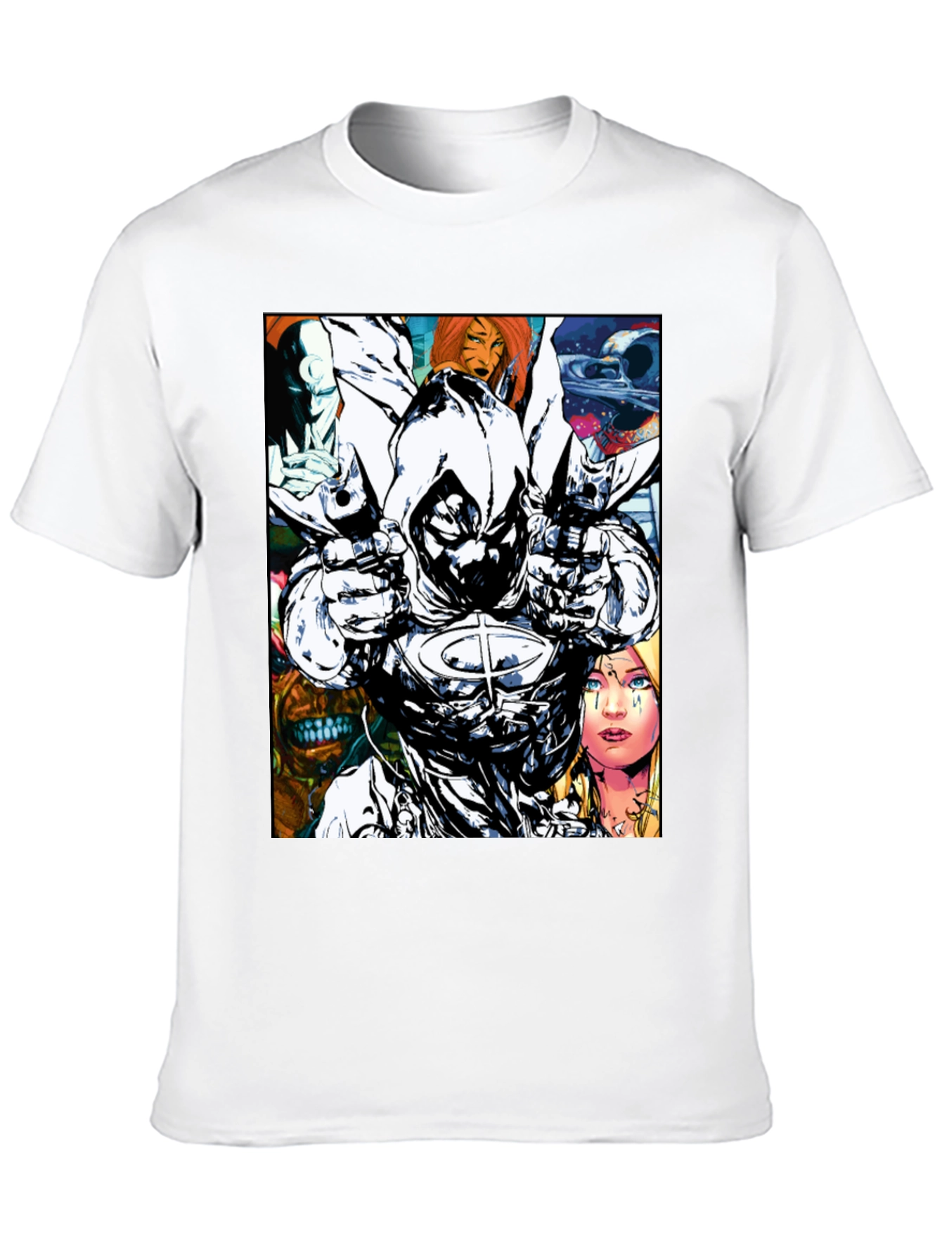 Moon Knight Graphic T-Shirt: Bold Comic Book Style