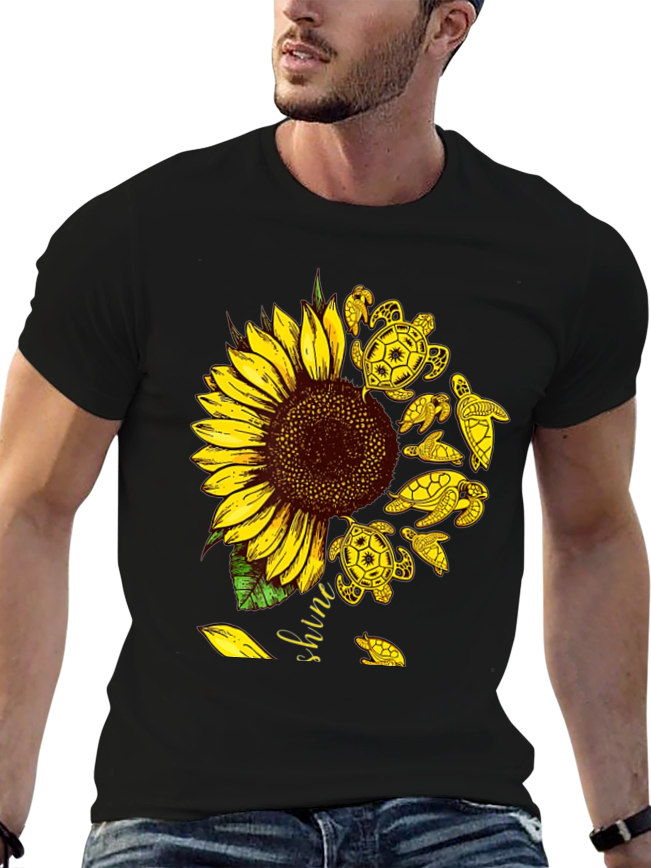Sunflower Turtle Graphic Tee - Unisex