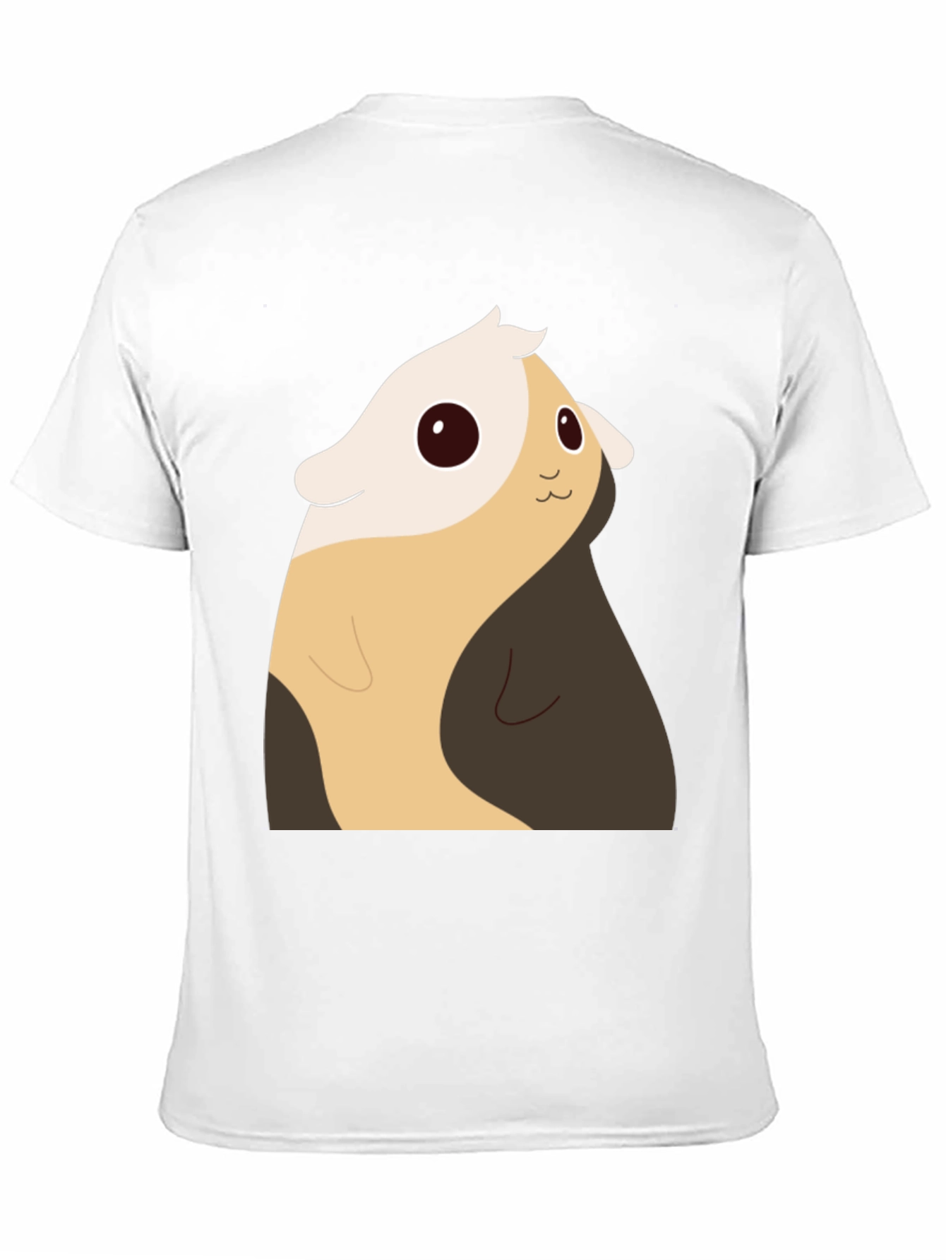 Cute Cartoon Guinea Pig Black T-Shirt
