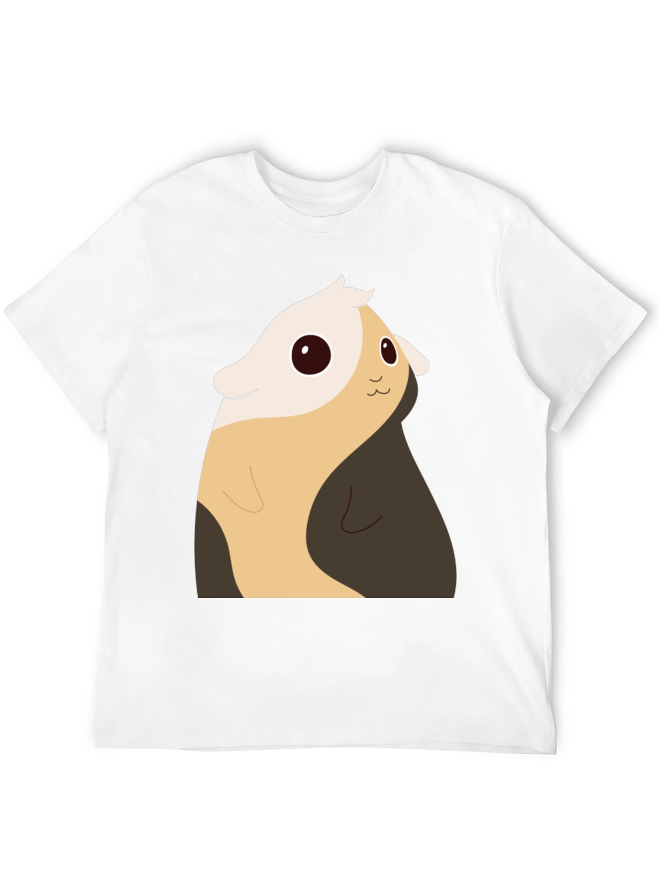 Cute Cartoon Guinea Pig Black T-Shirt