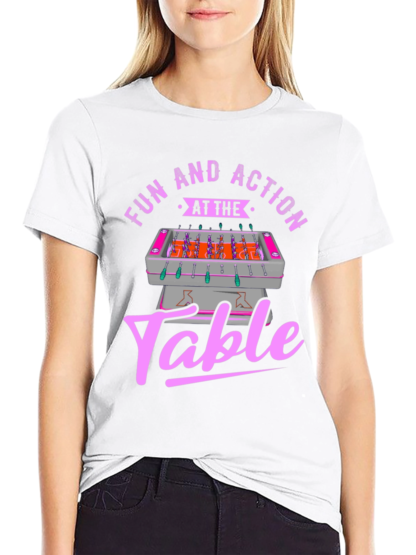 Fun and Action Table T-Shirt - Foosball Graphic Tee