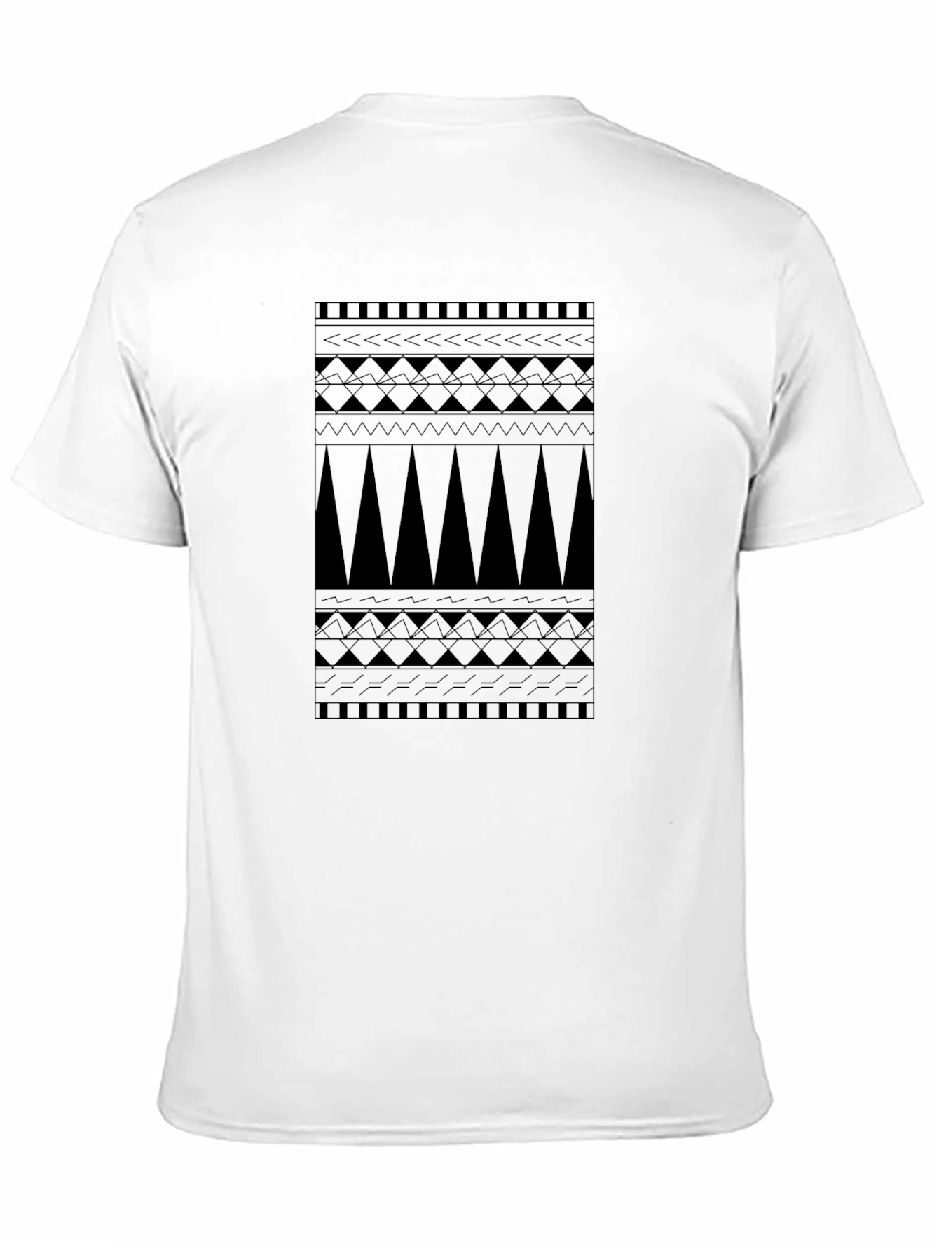 Tribal Pattern Black T-Shirt