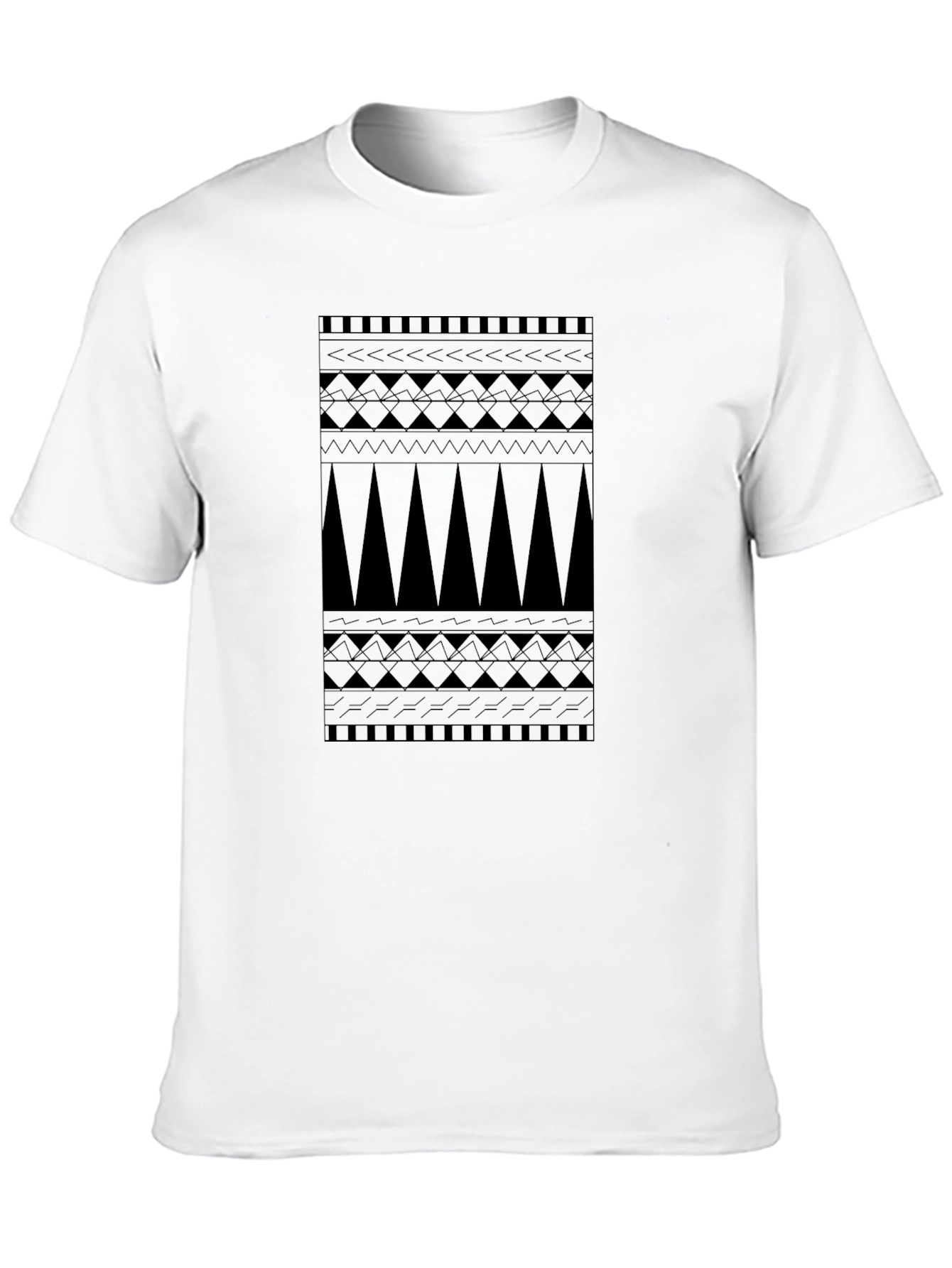 Tribal Pattern Black T-Shirt