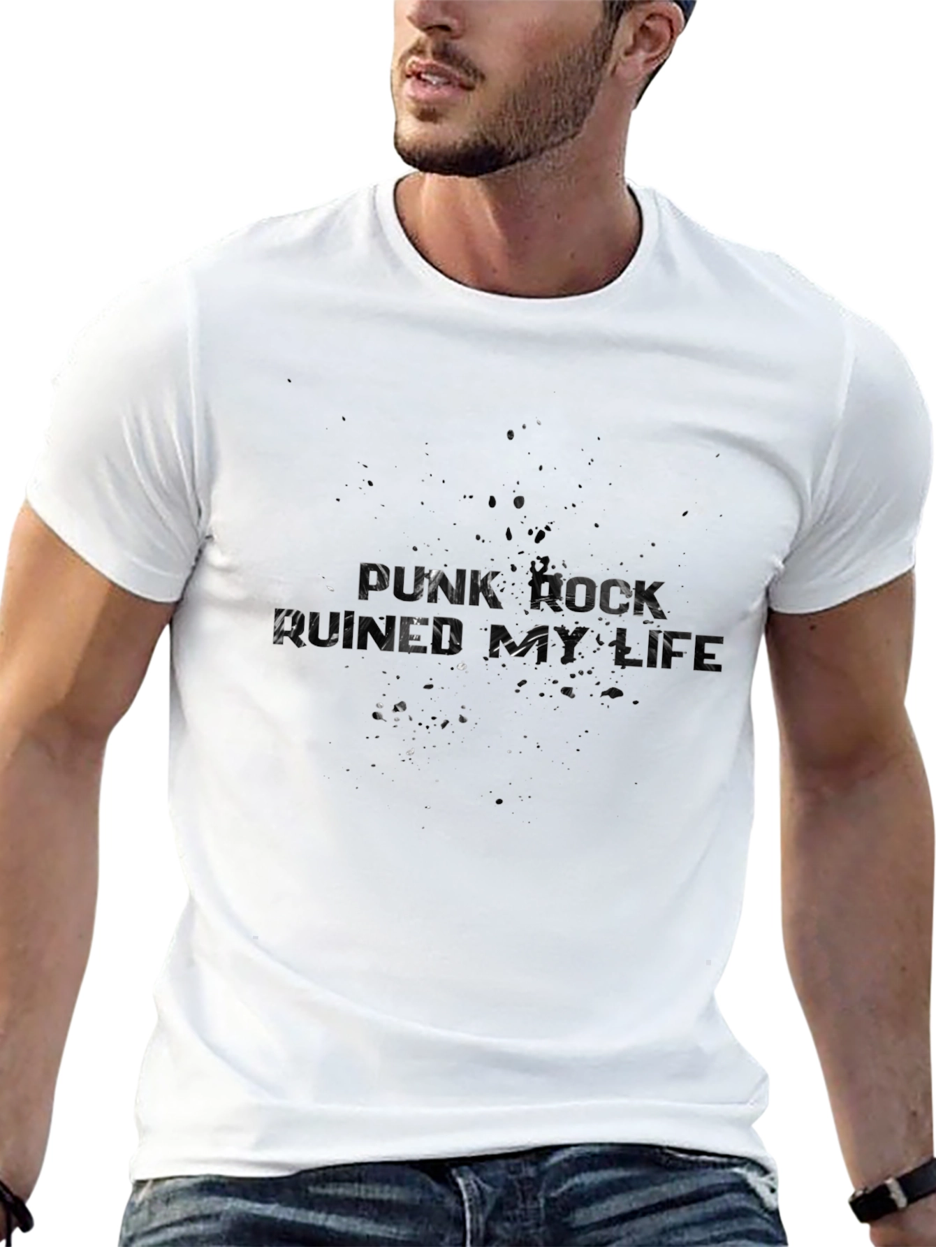 Mens Black Graphic T-Shirt