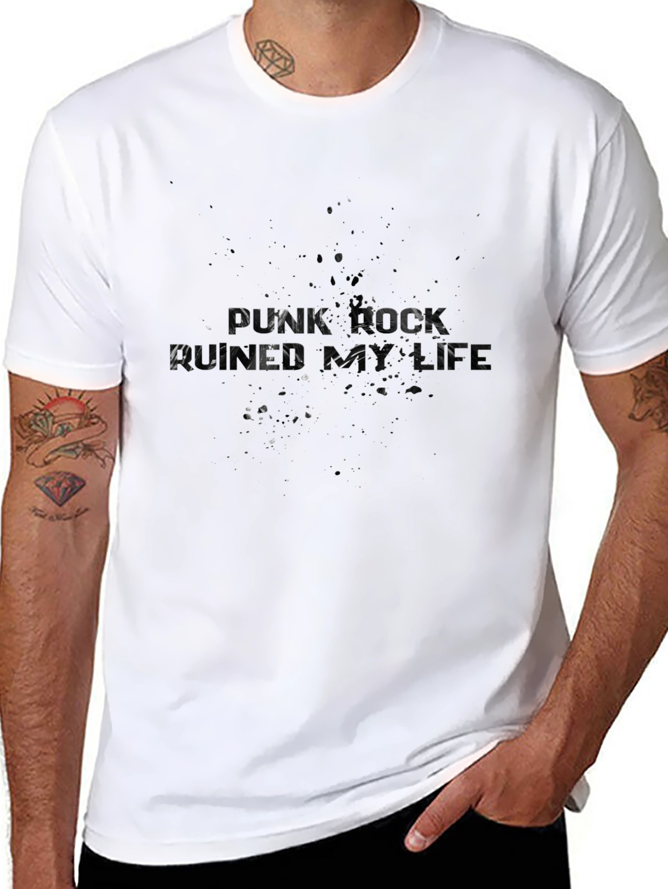 Mens Black Graphic T-Shirt