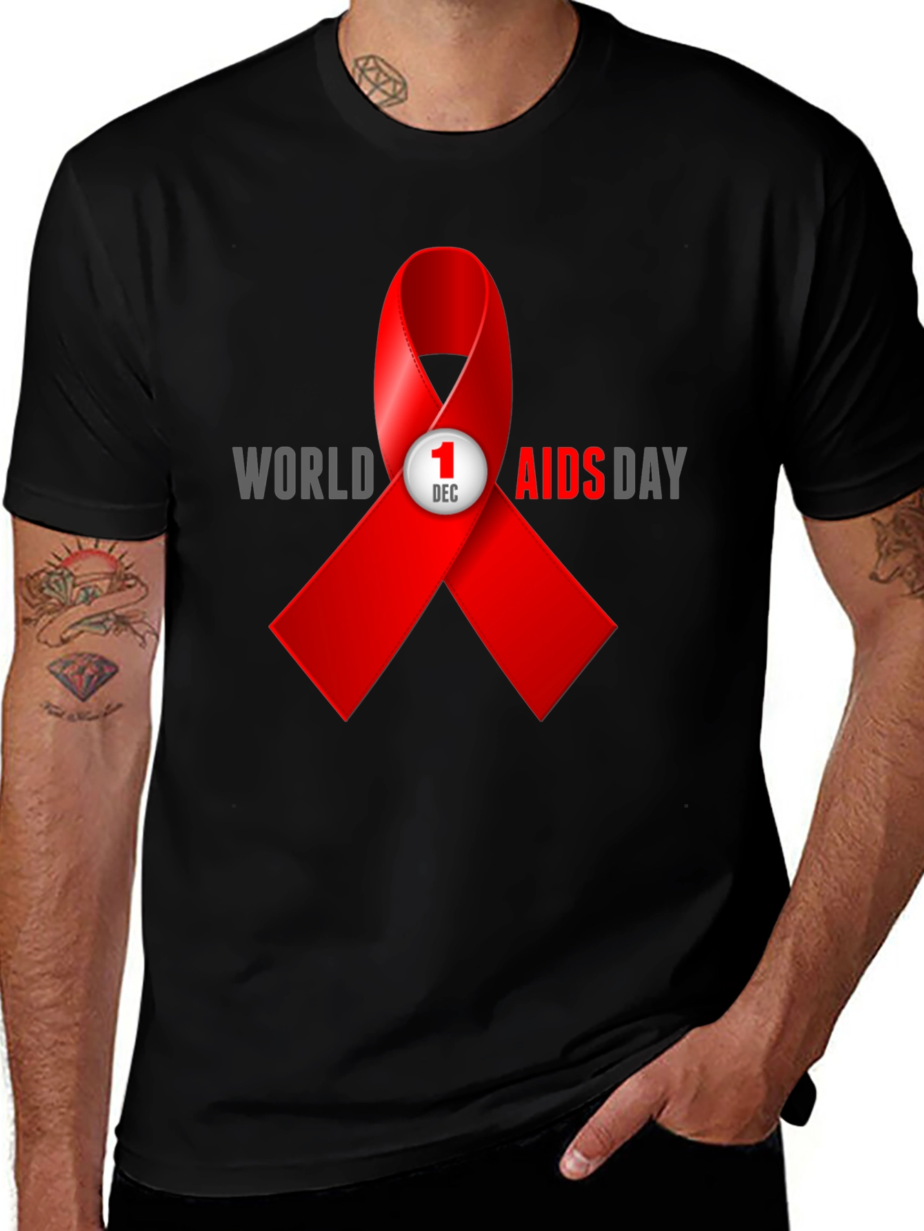 World AIDS Day T-Shirt - Awareness Ribbon Design