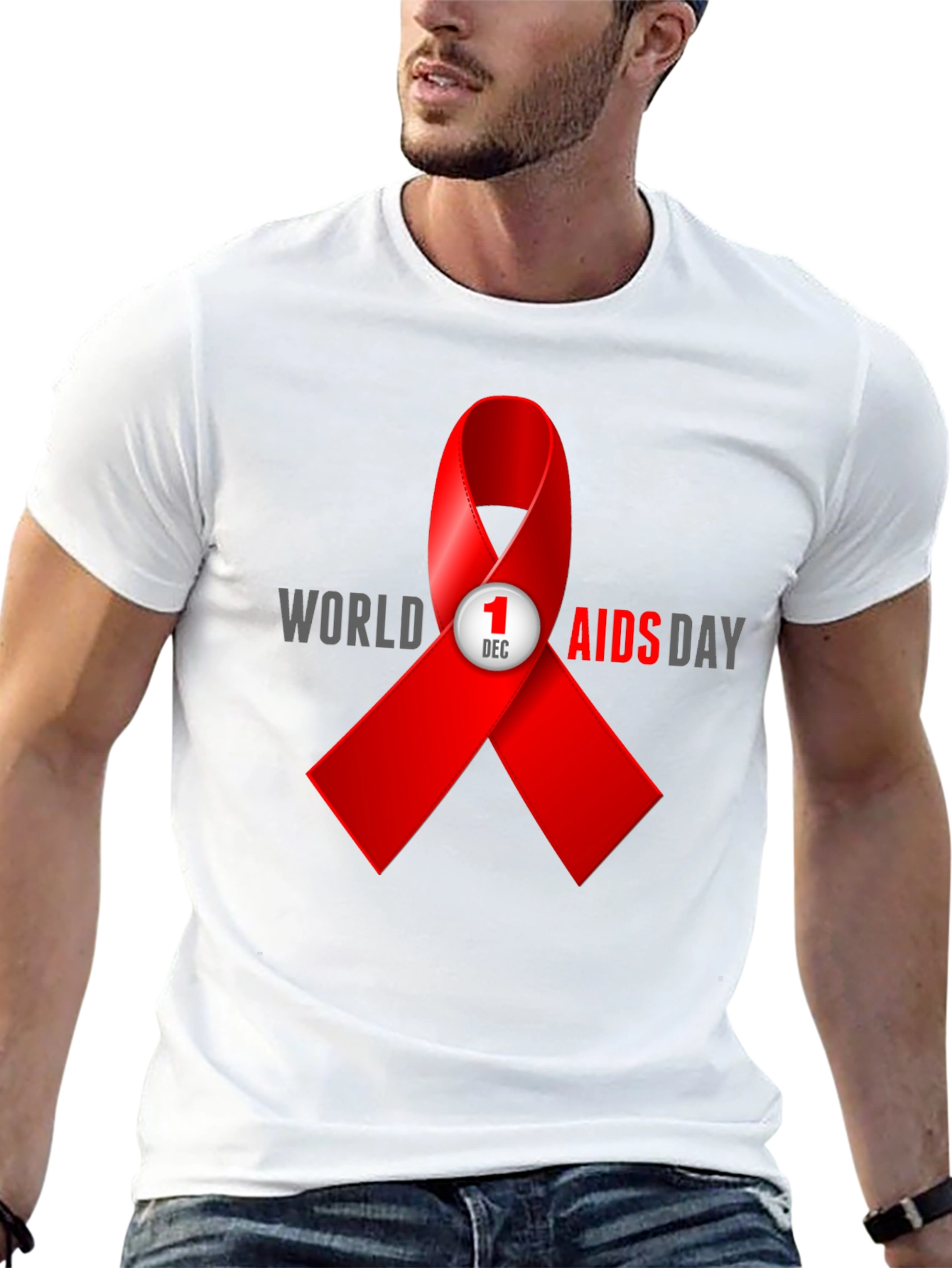 World AIDS Day T-Shirt - Awareness Ribbon Design