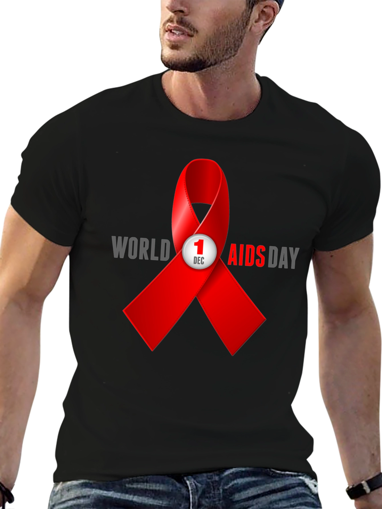 World AIDS Day T-Shirt - Awareness Ribbon Design